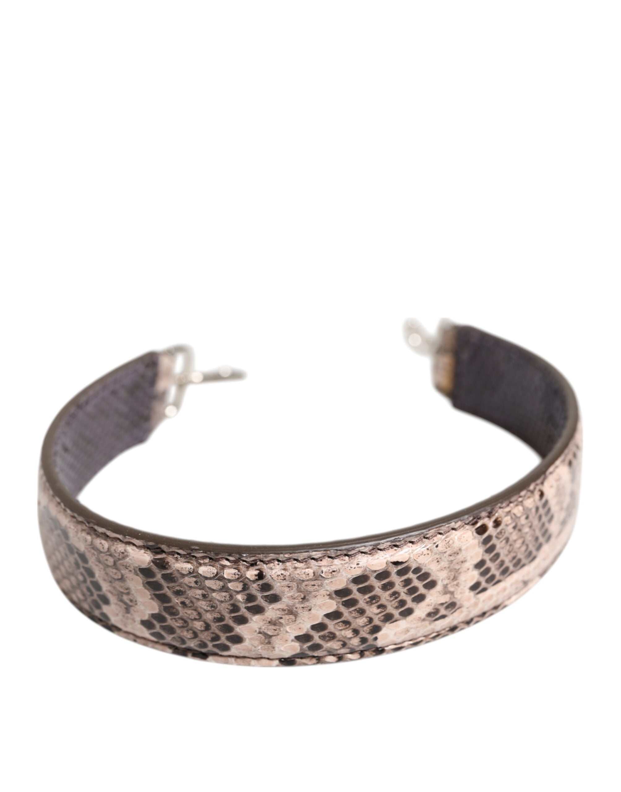 Alça de ombro para bolsa Dolce &amp; Gabbana em couro exótico bege