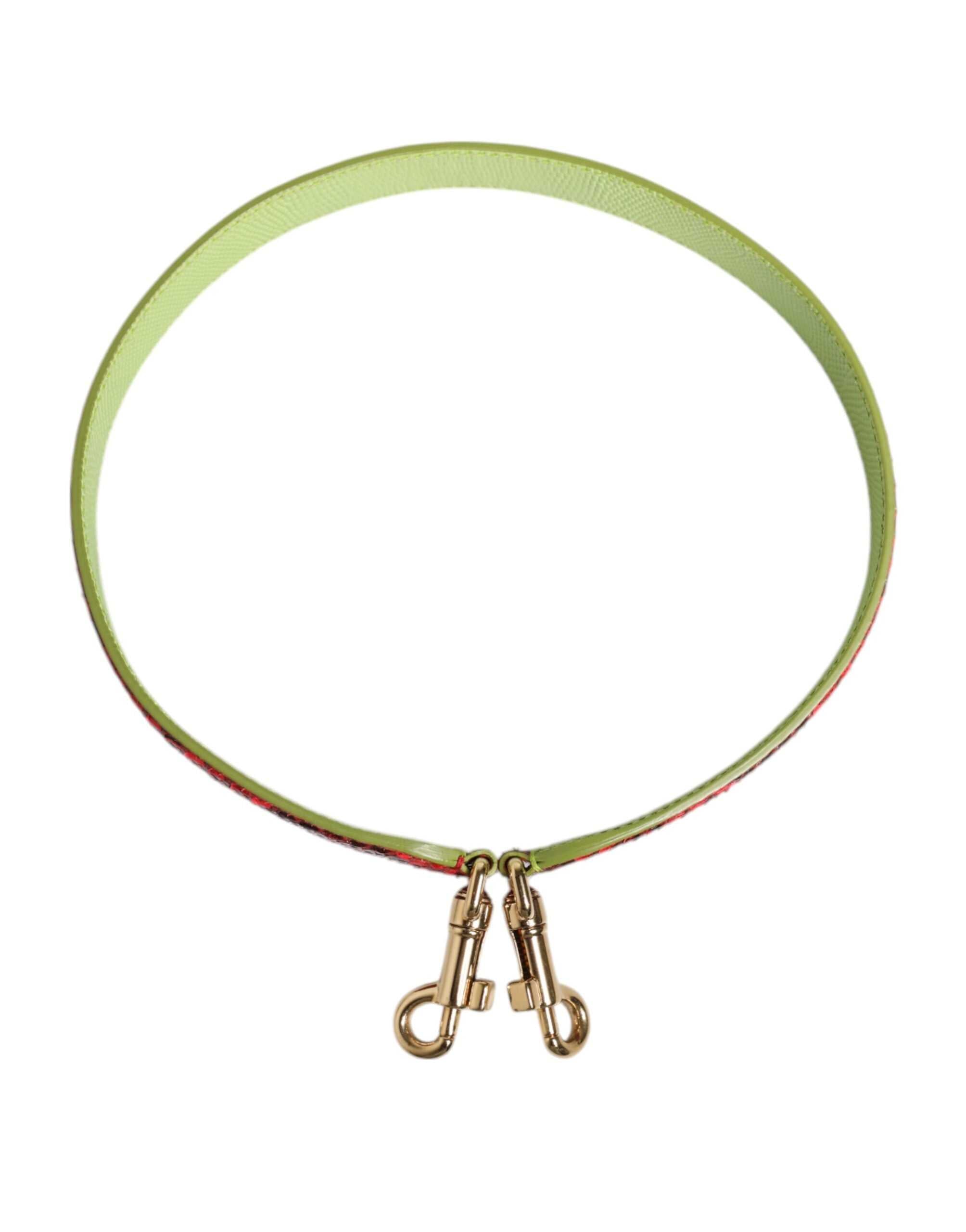 Alça de ombro para bolsa Dolce &amp; Gabbana em couro exótico vermelho