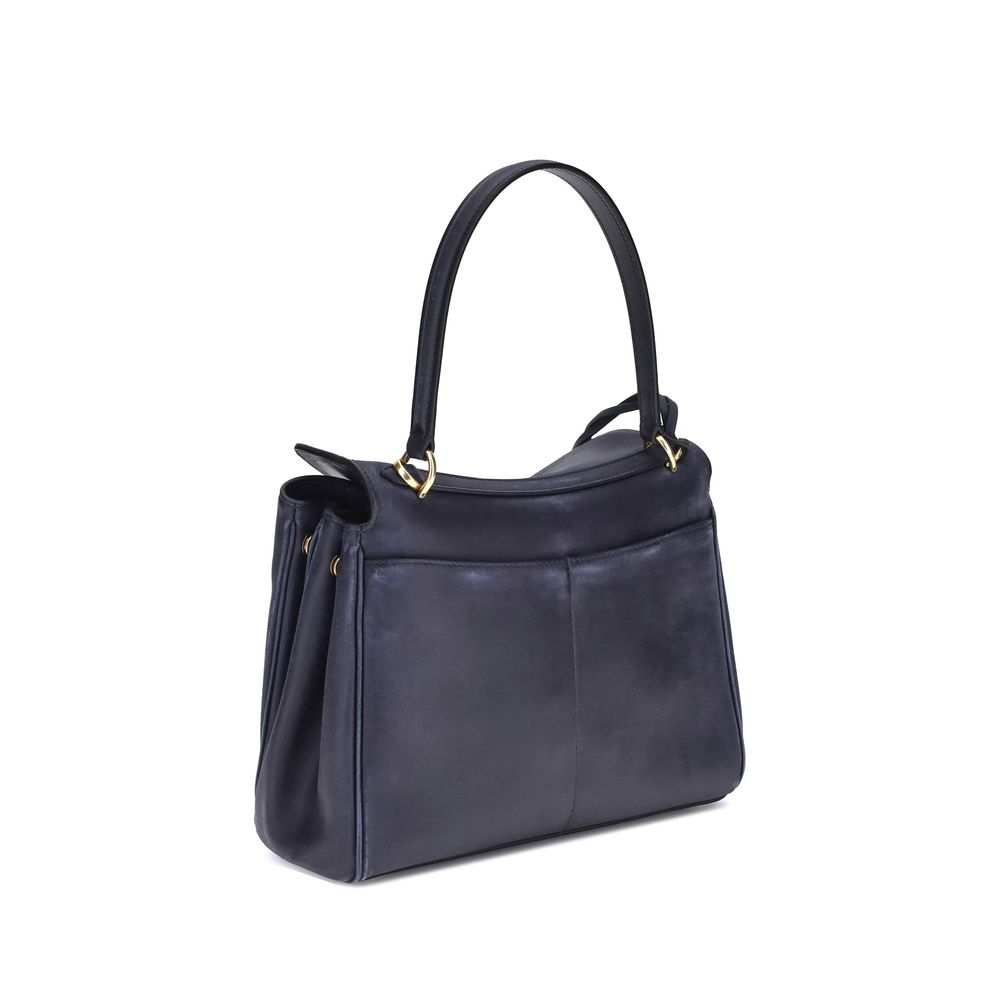 Bolso de hombro Balenciaga Bos Taurus de piel de becerro azul