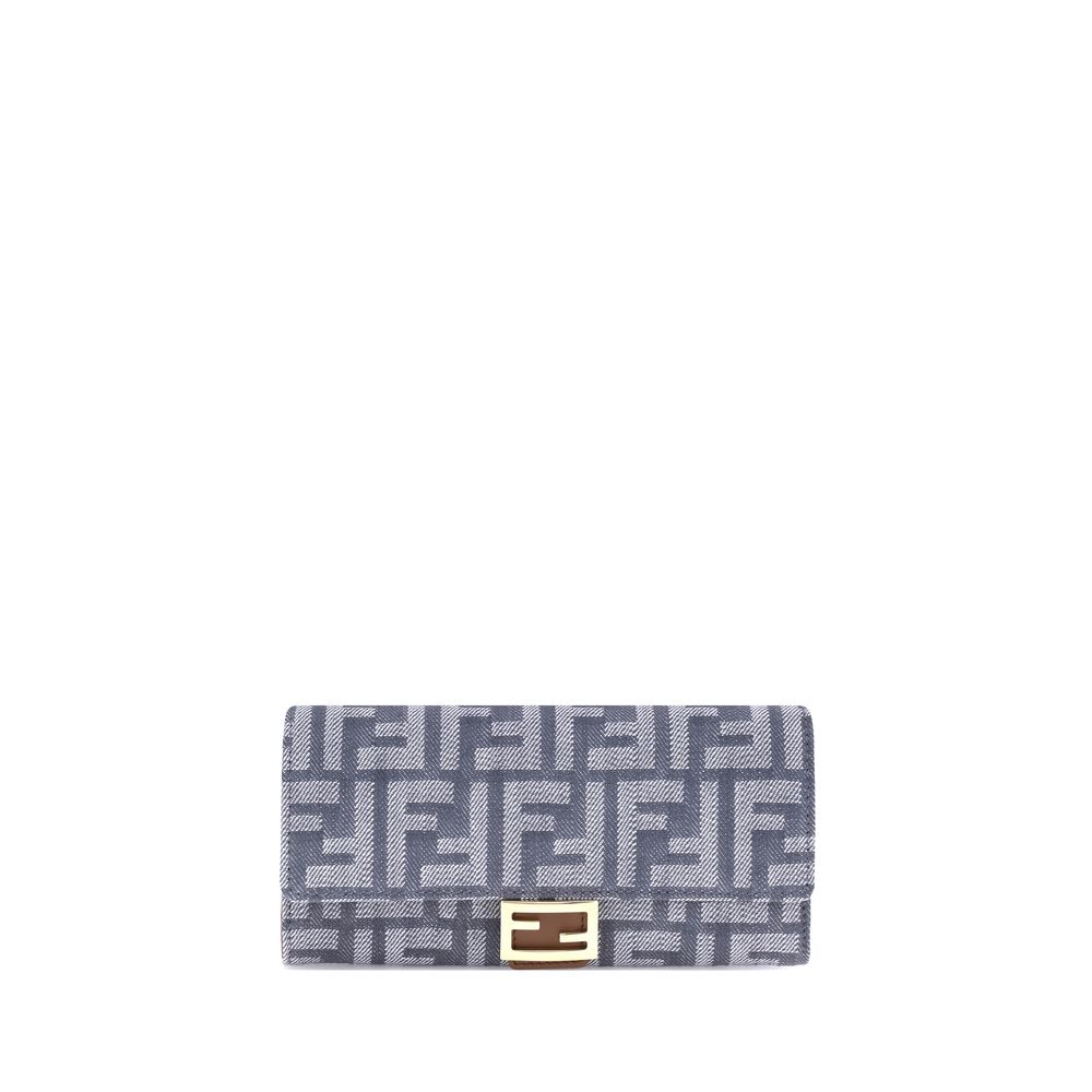 Fendi FF print denim Wallet Fendi