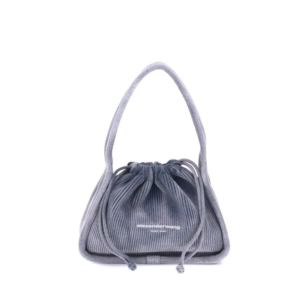 Bolsa de ombro Alexander Wang em algodão azul claro
