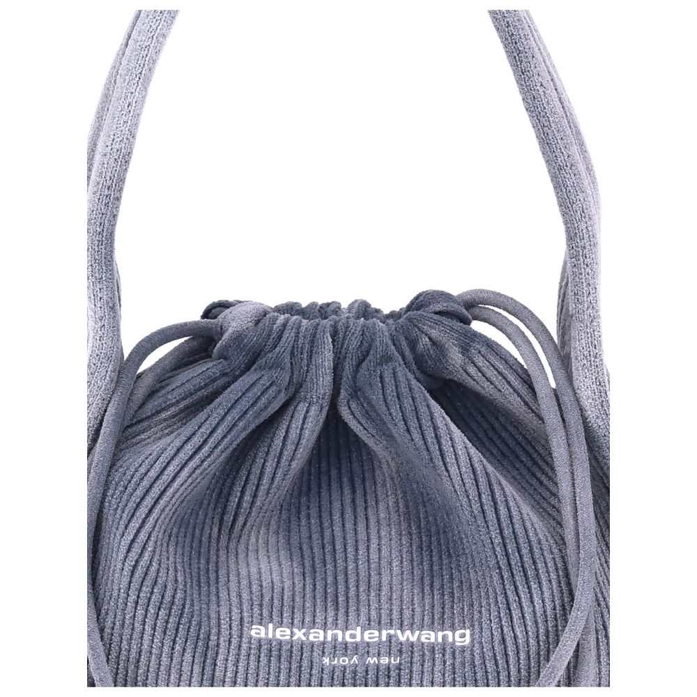 Bolsa de ombro Alexander Wang em algodão azul claro