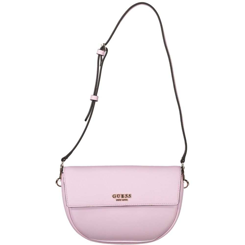 Bolsa feminina Guess Jeans rosa em polietileno