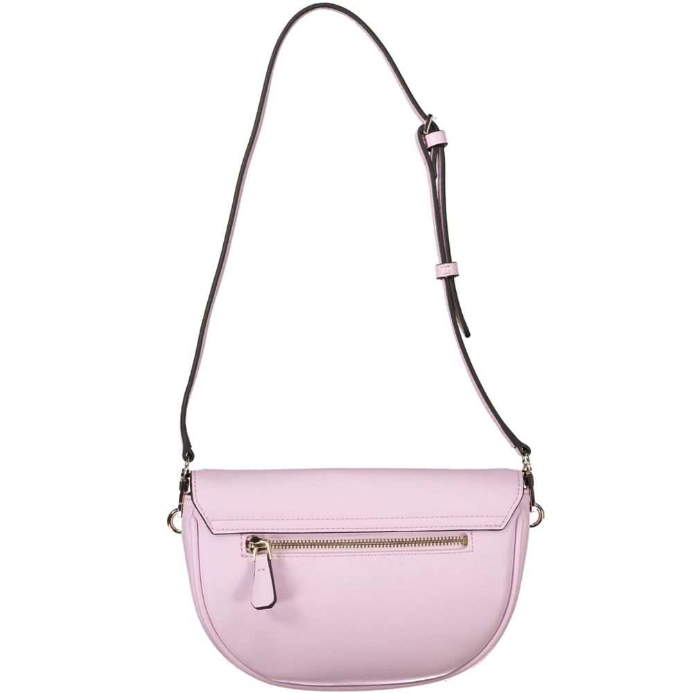 Bolsa feminina Guess Jeans rosa em polietileno