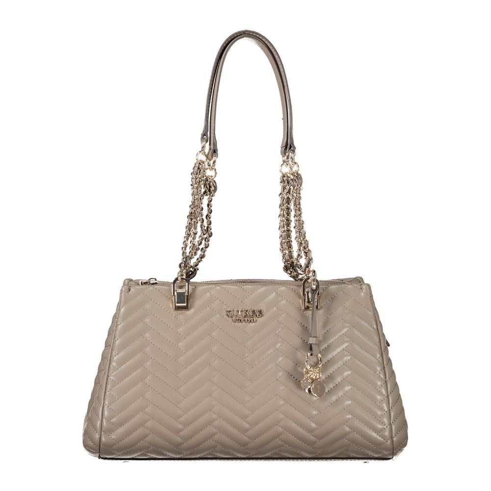 Bolsa feminina Guess Jeans marrom em polietileno