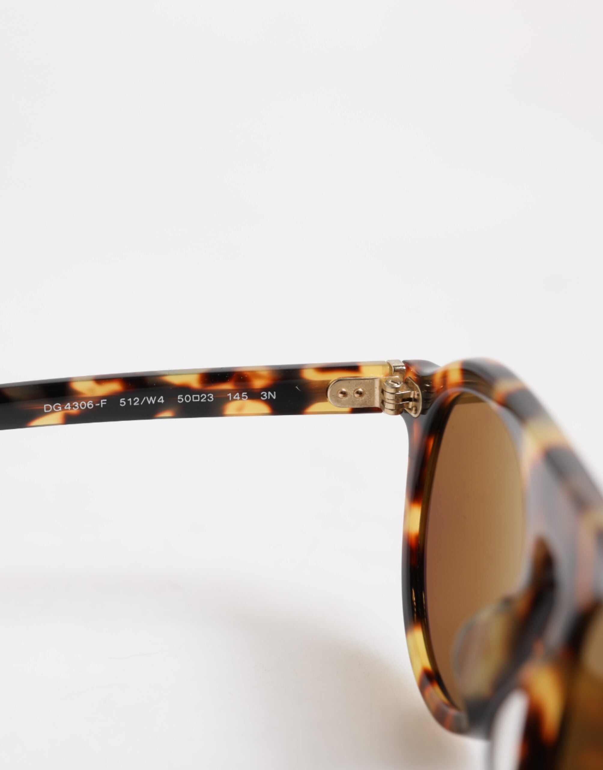 Gafas de sol redondas Dolce &amp; Gabbana de acetato marrón con estampado de leopardo