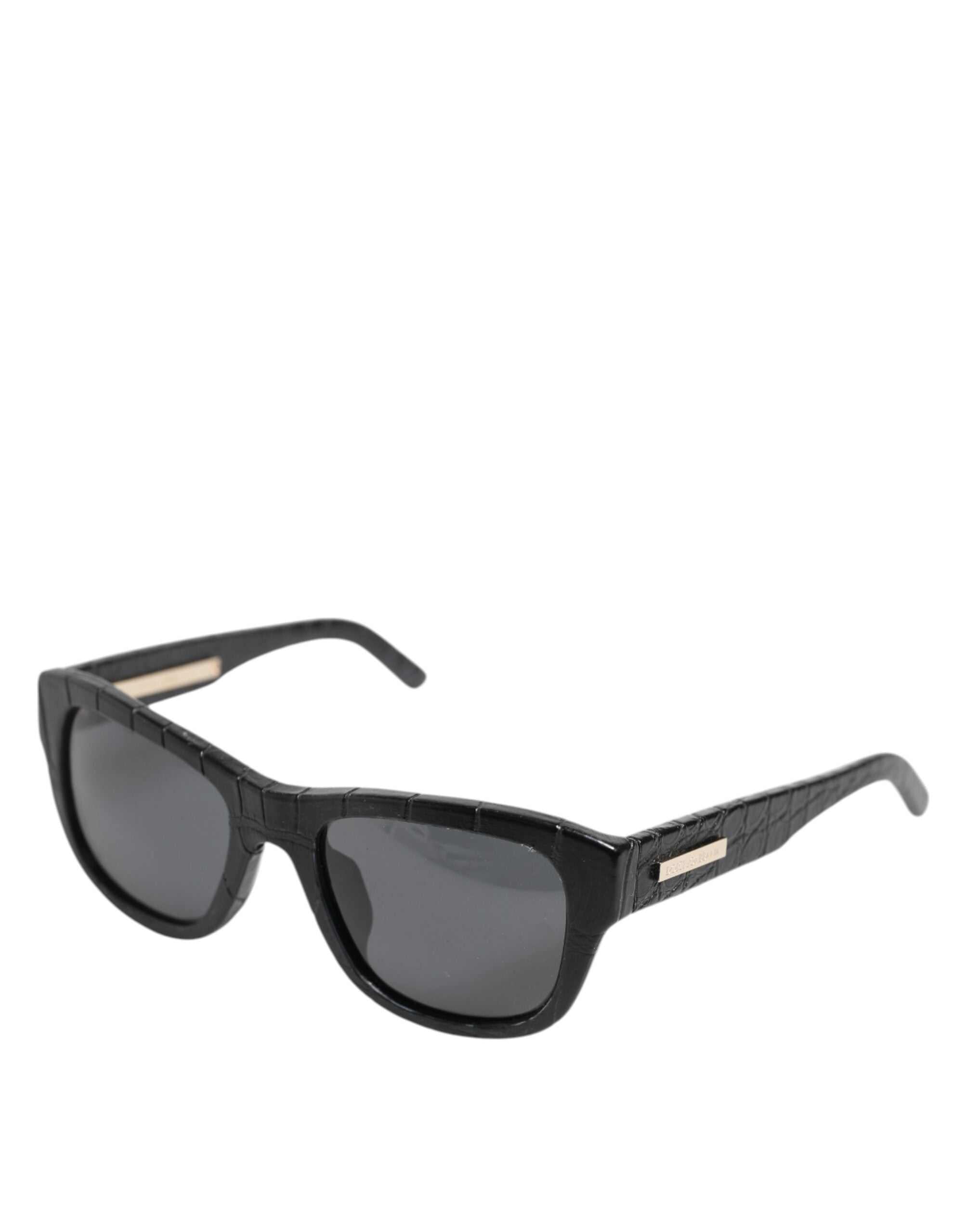 Gafas de sol Dolce &amp; Gabbana DG4177 con montura de piel negra y lentes tintadas