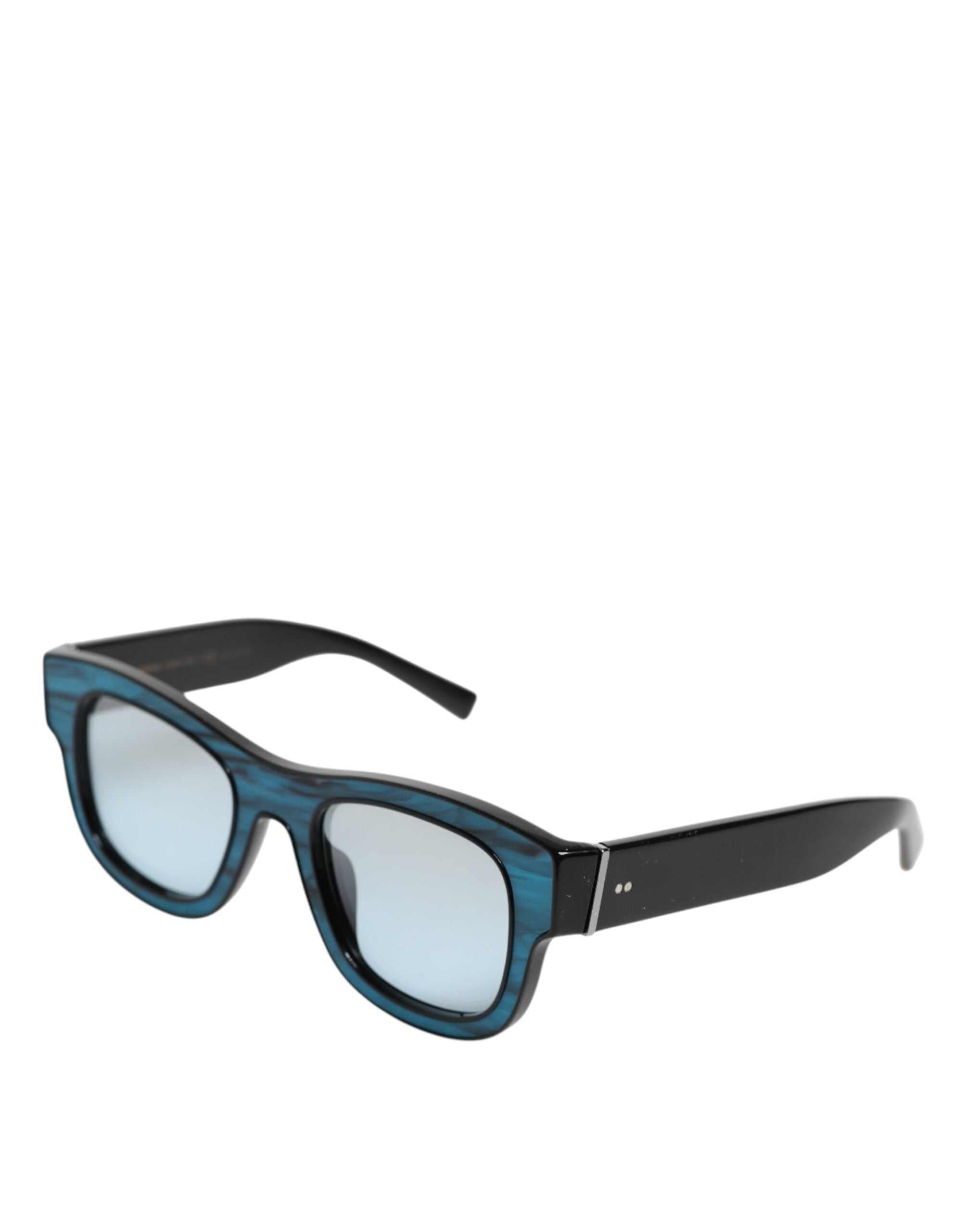 Gafas de sol Dolce &amp; Gabbana DG2215K con montura metálica jaspeada azul y negra.
