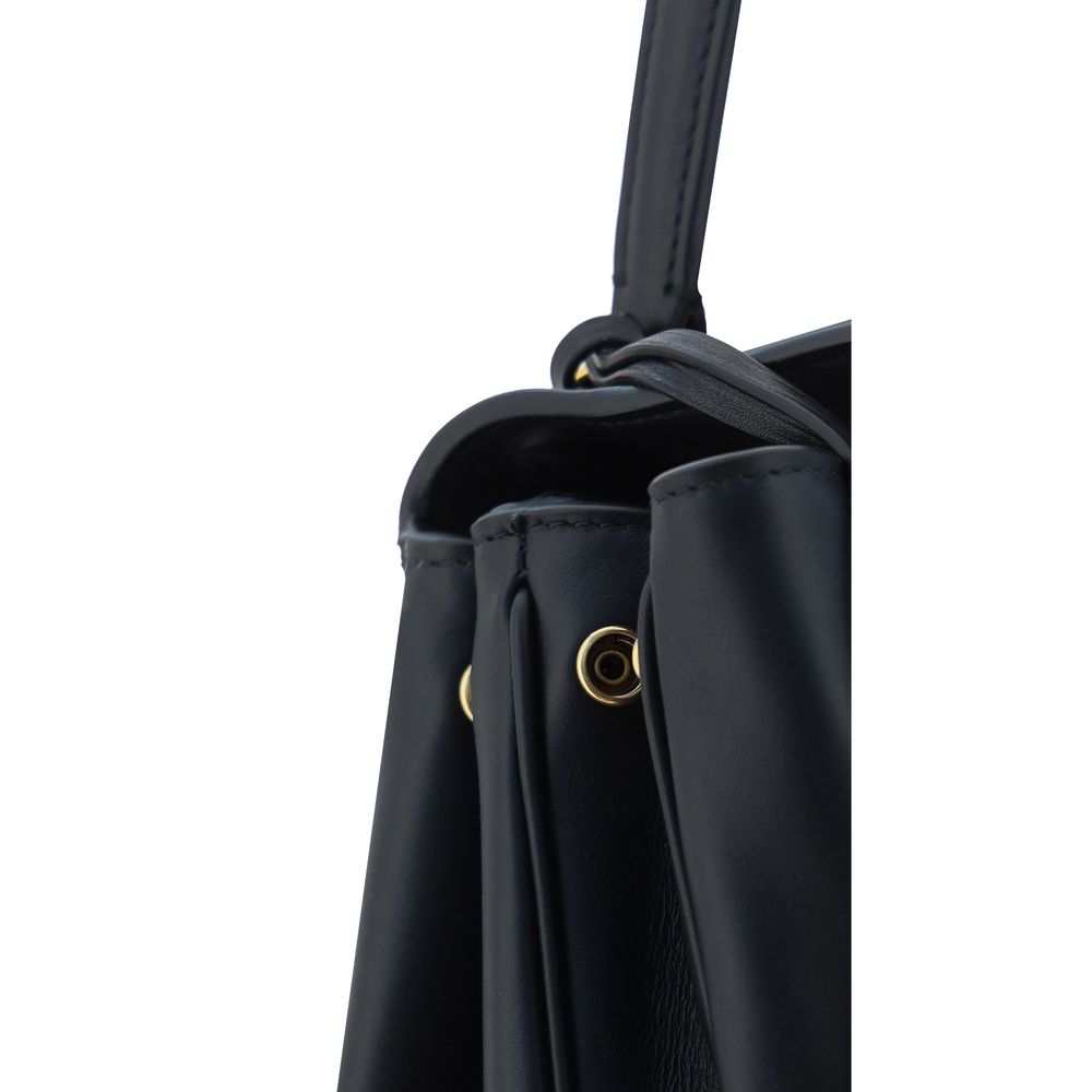 Bolsa de ombro Balenciaga Bos Taurus em couro de bezerro preto