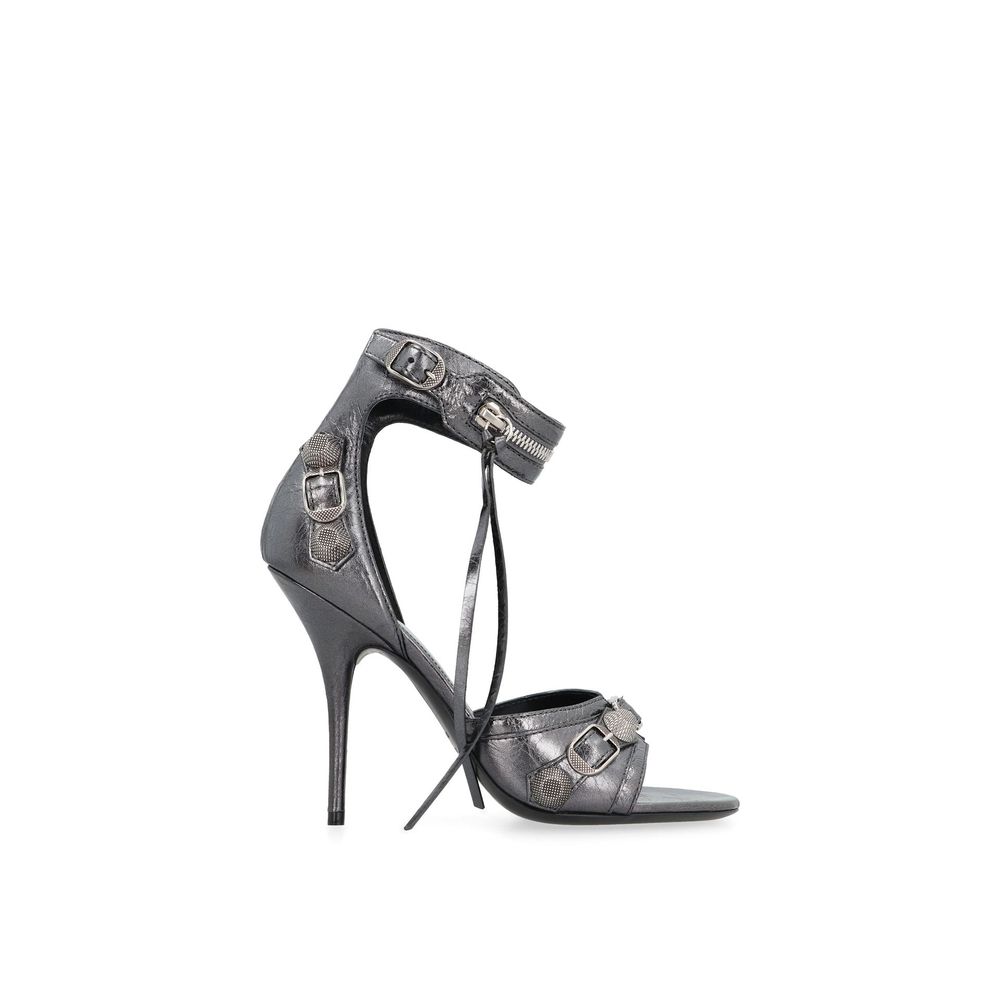 Balenciaga Cagole Leather Sandals - MaraFormigone