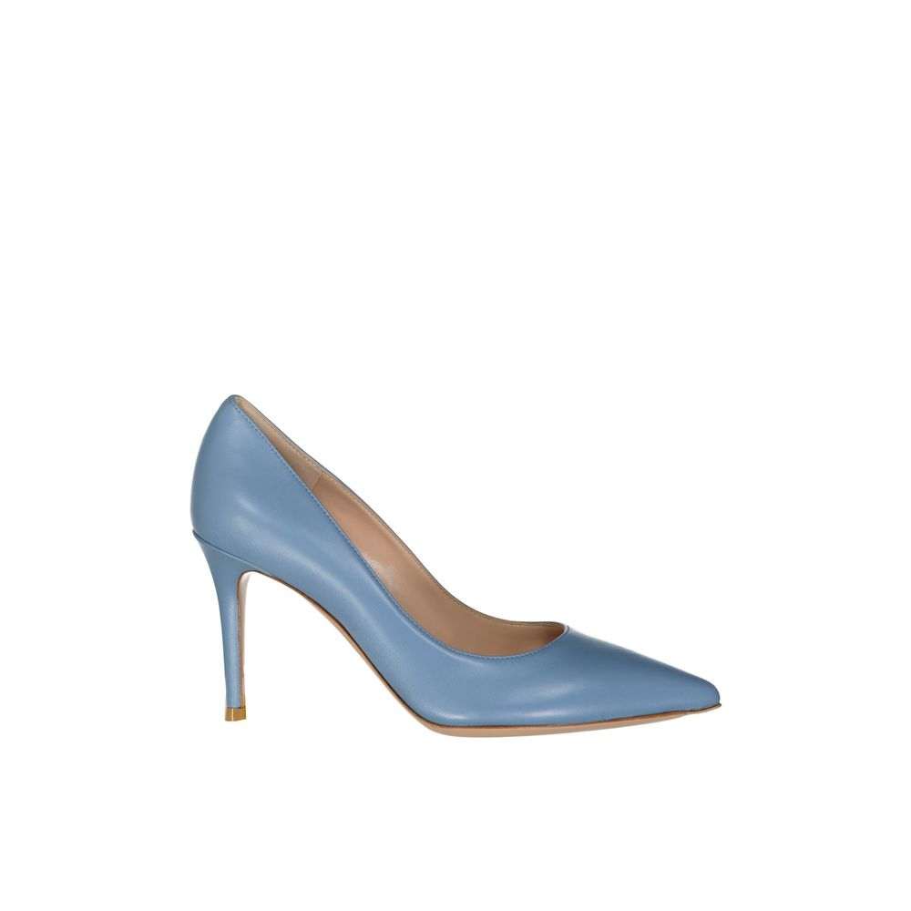 Zapatos de tacón alto de piel azul de Gianvito Rossi