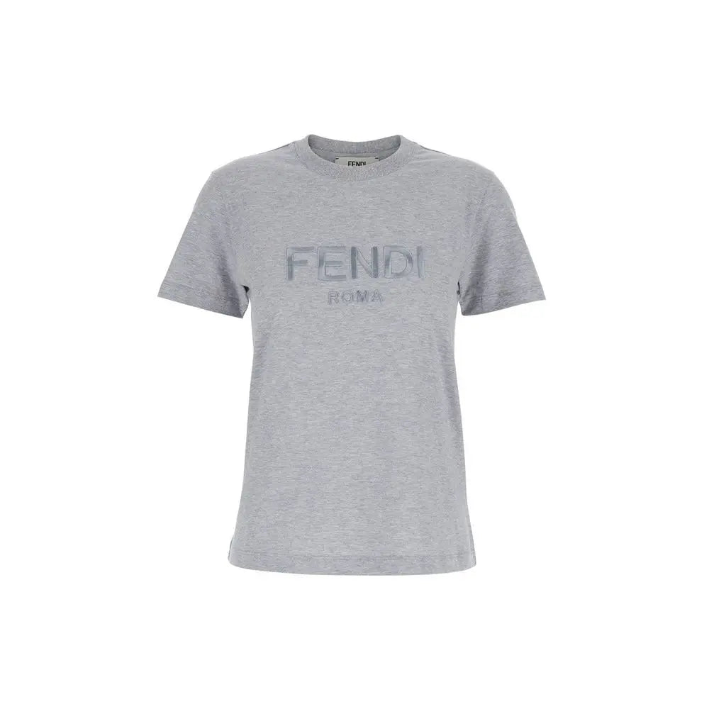Fendi logo cotton t-shirt - MaraFormigone