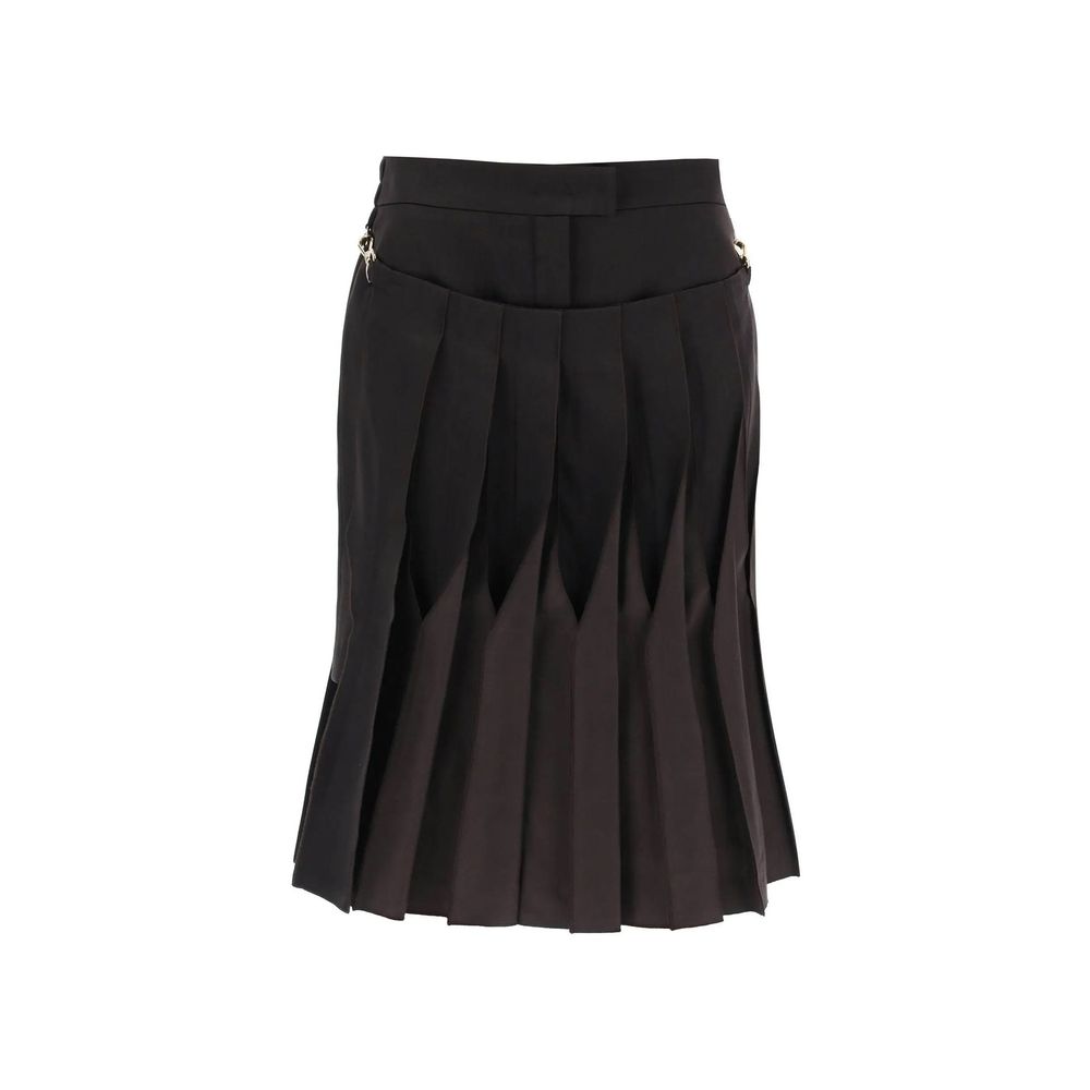 Fendi Cotton And Silk Washed Skirt Fendi