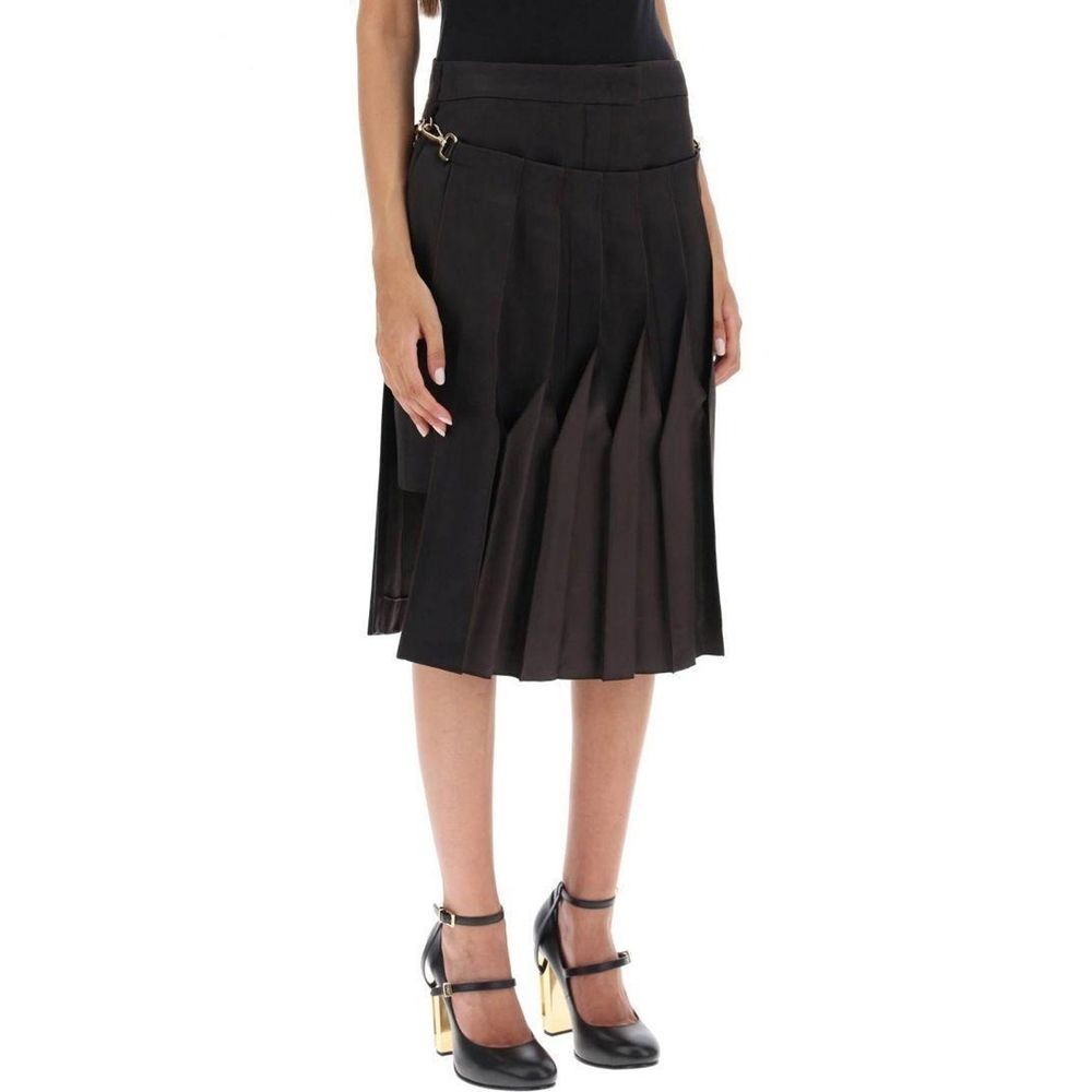 Fendi Cotton And Silk Washed Skirt Fendi