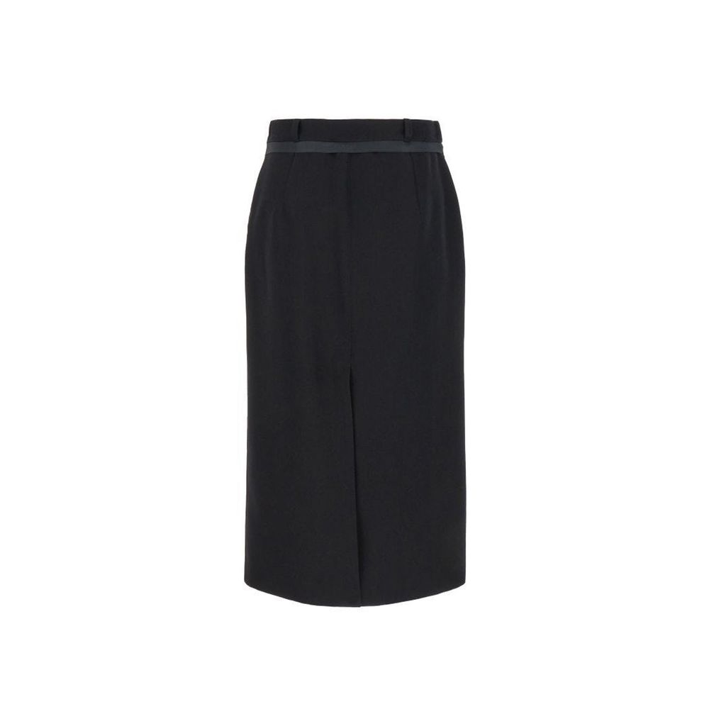 Fendi Virgin Wool Grain De Poud Skirt Fendi