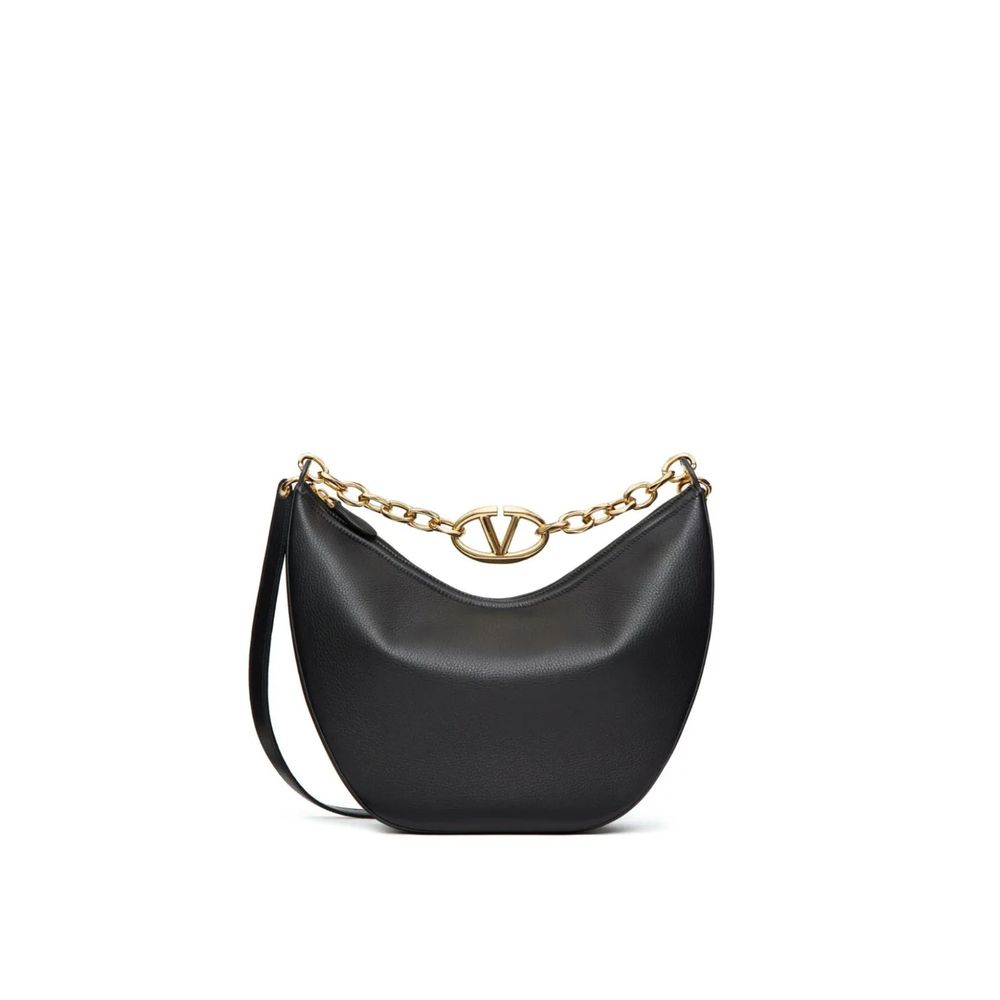 Valentino Garavani Black Calfskin Shoulder Bag