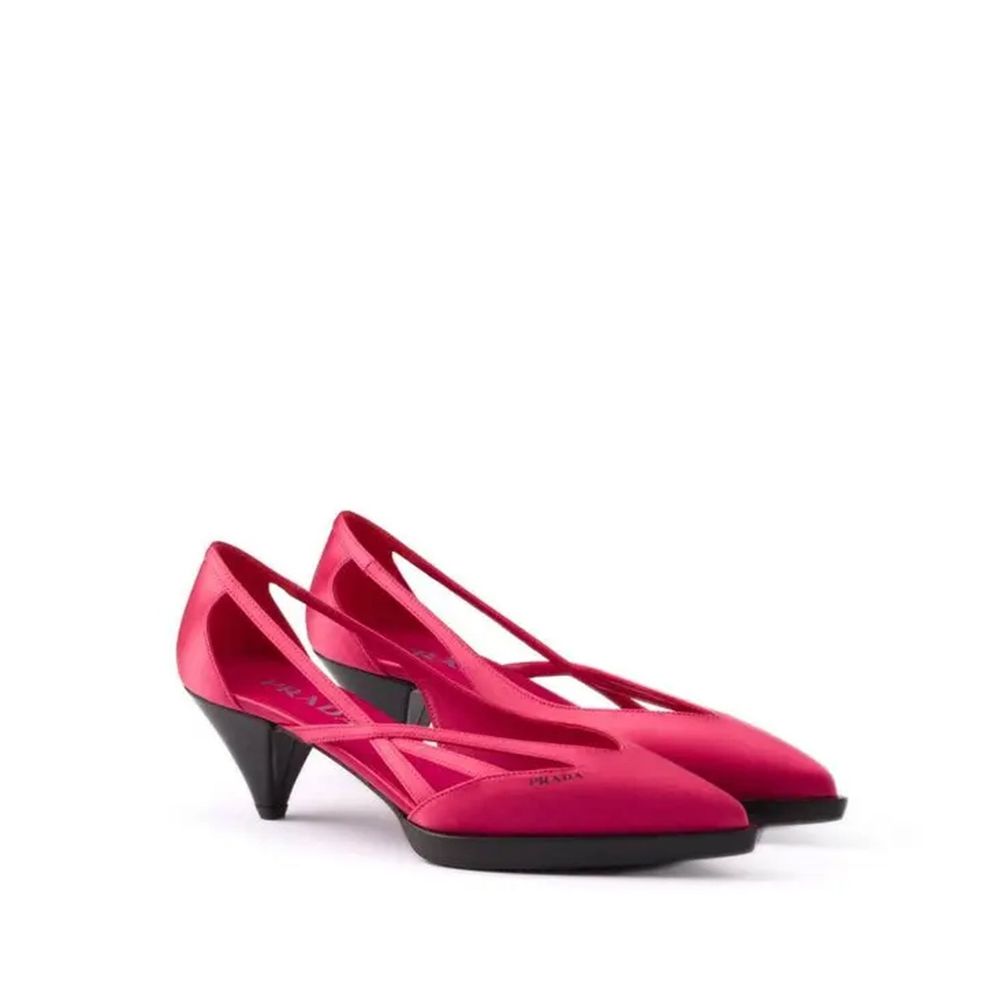 Prada 55mm Satin Cut-Out Pumps Prada