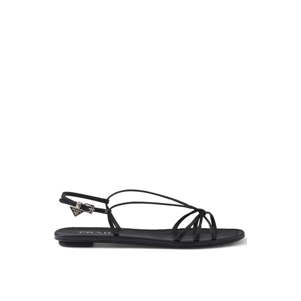 Prada Leather Flat Sandals Prada