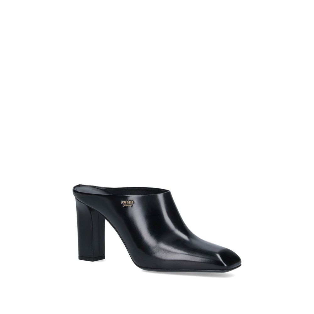 Prada Leather Logo Mules Prada