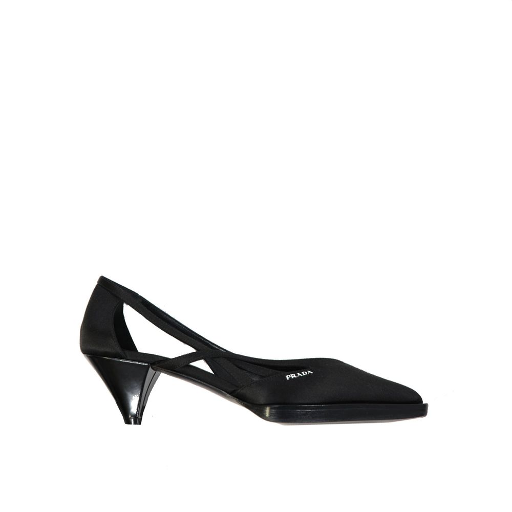 Prada 55mm Cut-Out Satin Pumps Prada