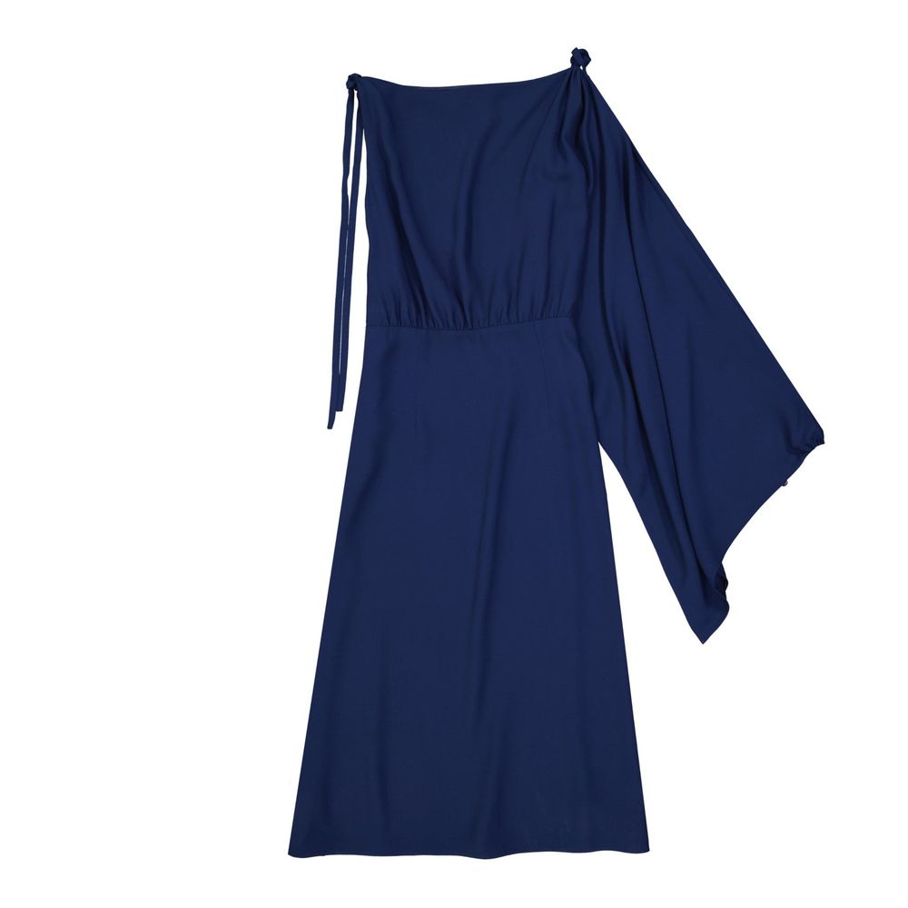 Prada Flared One Sleeve Midi Dress Prada