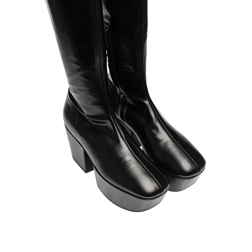 Prada Leather Platform Boots Prada