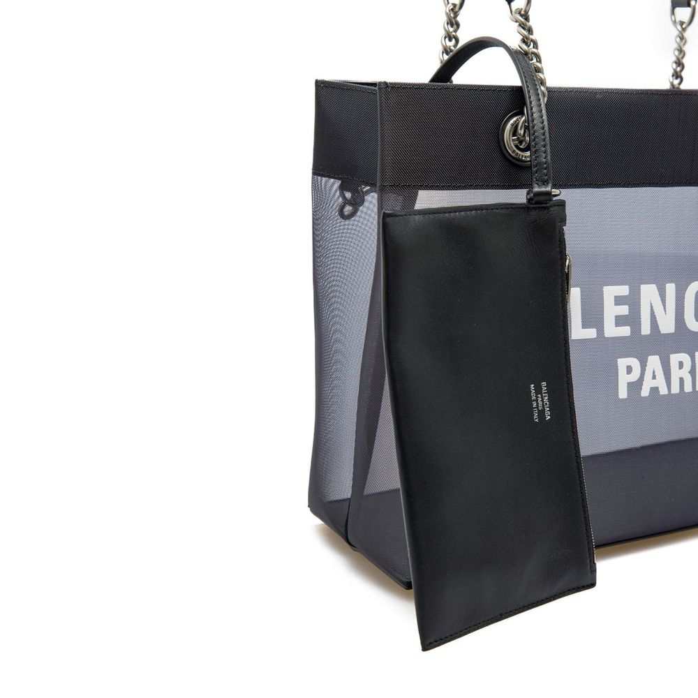 Bolsa tote Balenciaga preta em poliéster