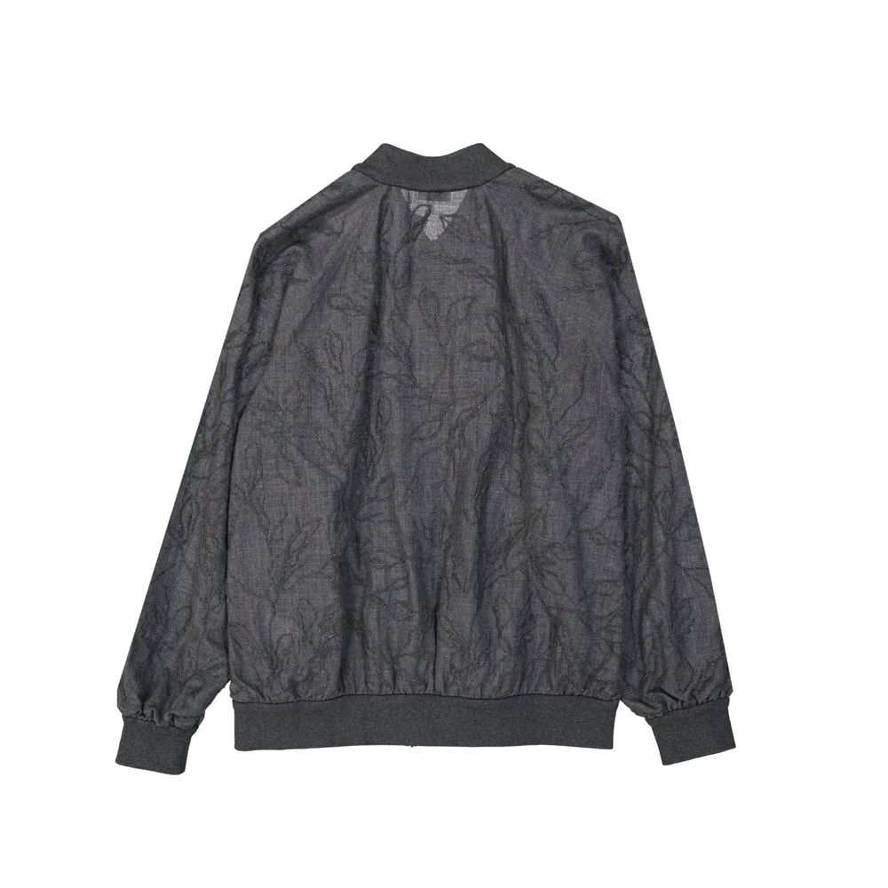 Bomber de lana virgen gris de Brunello Cucinelli