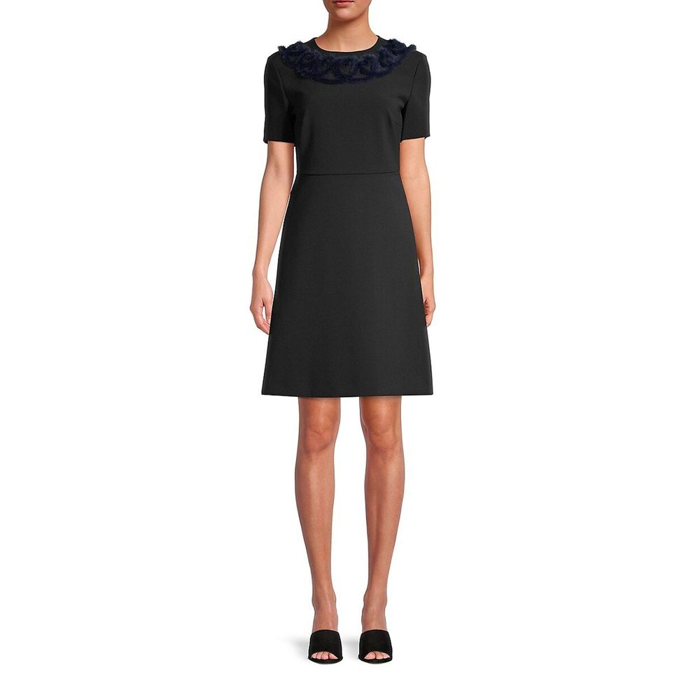 Fendi Knitted Mink Collar Dress Fendi