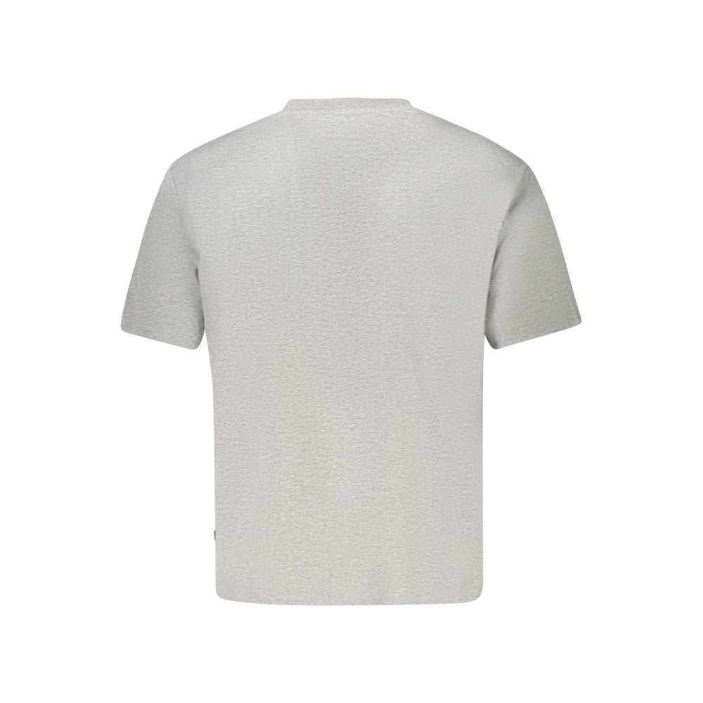 Camiseta feminina Guess Jeans cinza de algodão