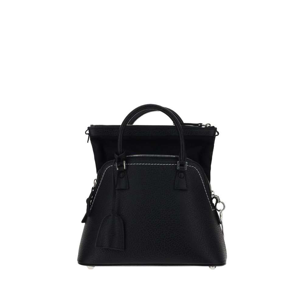 Bolsa Margiela Bos Taurus em couro de bezerro preto