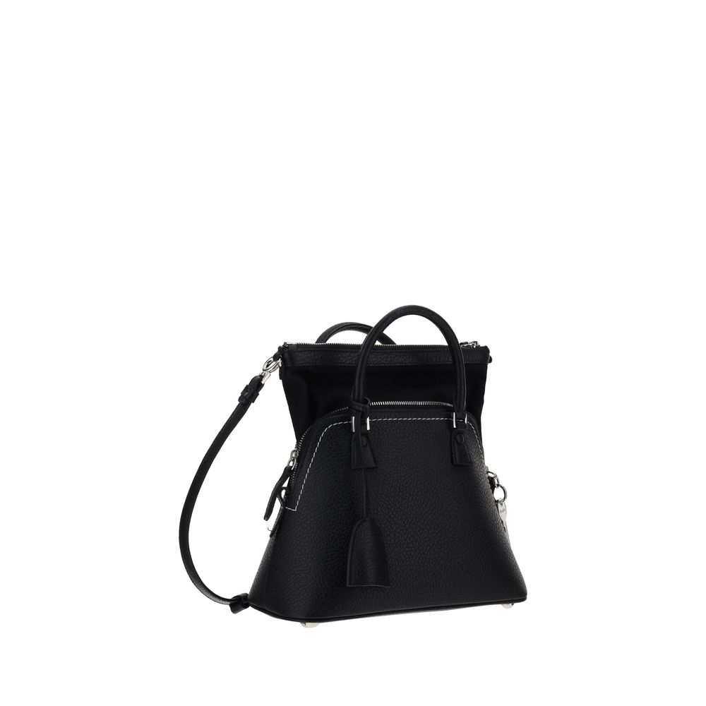 Bolsa Margiela Bos Taurus em couro de bezerro preto