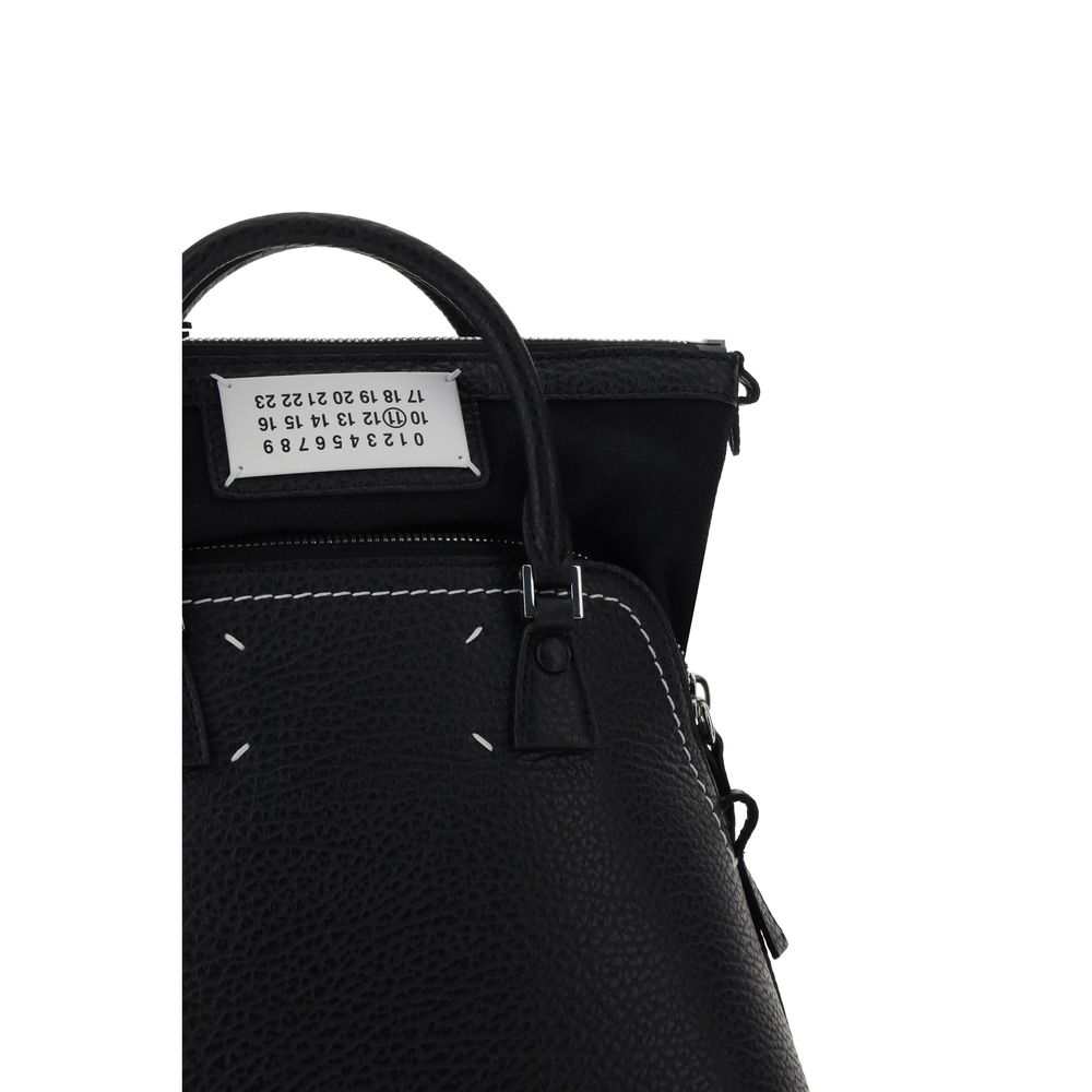 Bolsa Margiela Bos Taurus em couro de bezerro preto