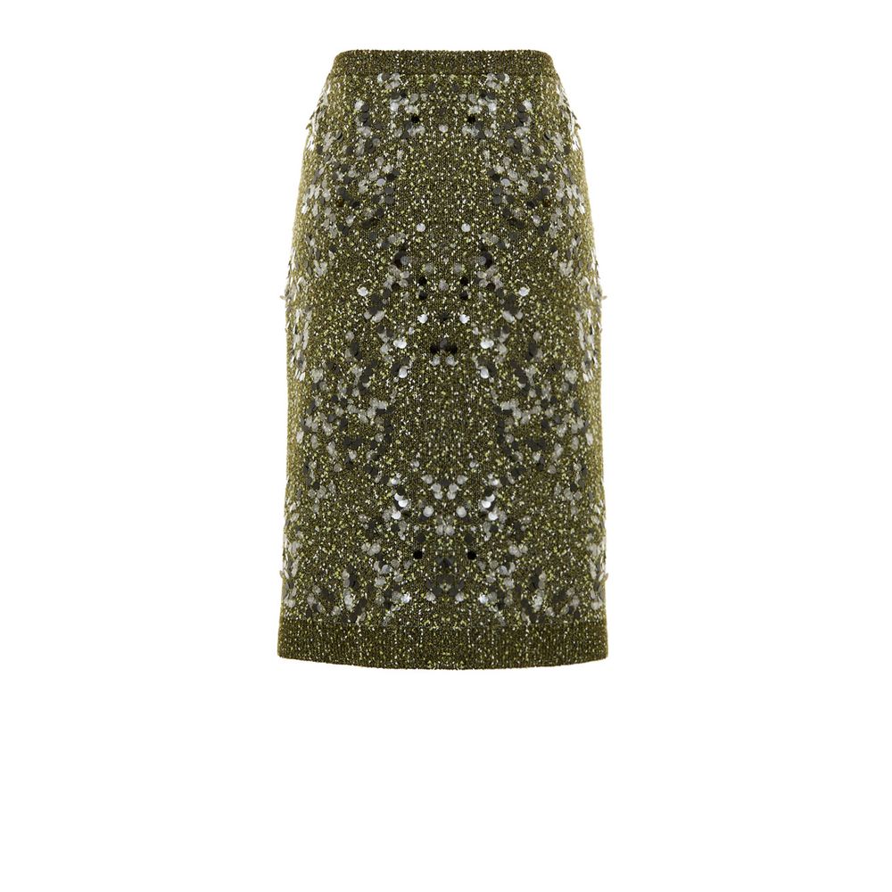 Gucci Green Viscose Skirt Gucci