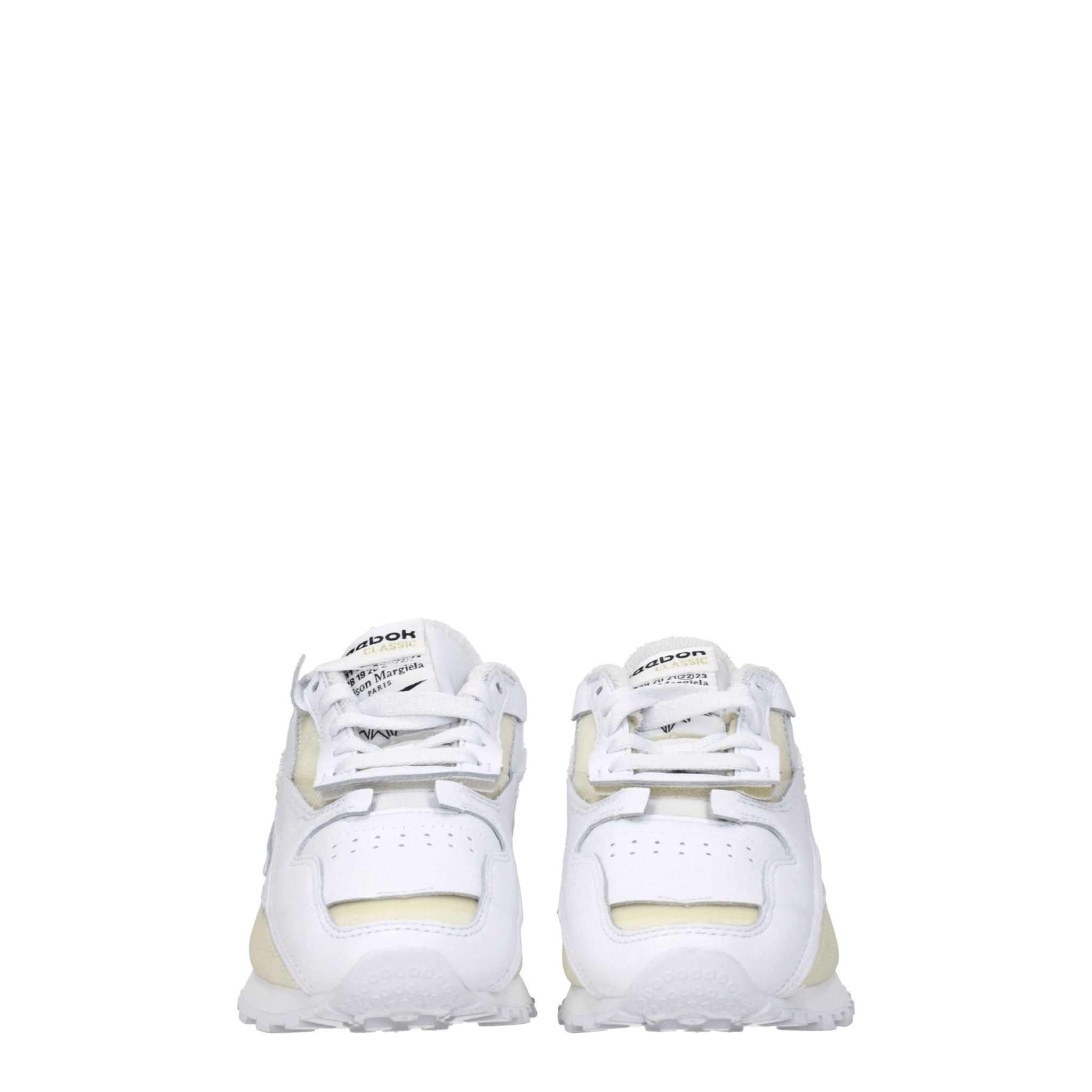 Maison Margiela White Leather Athletic Sneakers