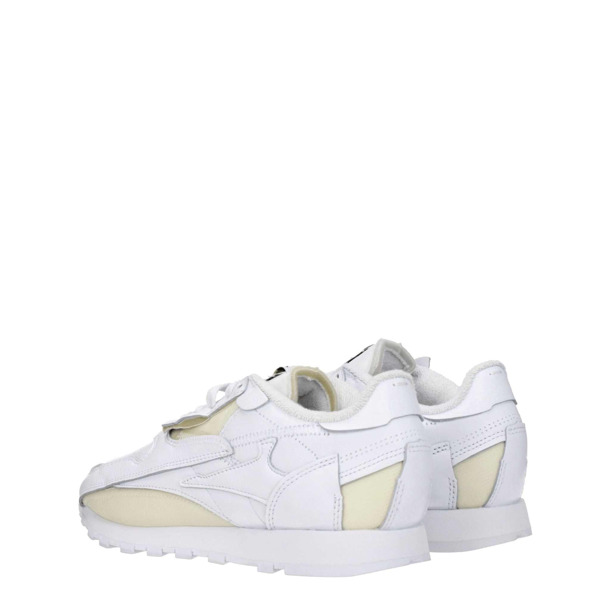 Maison Margiela White Leather Athletic Sneakers