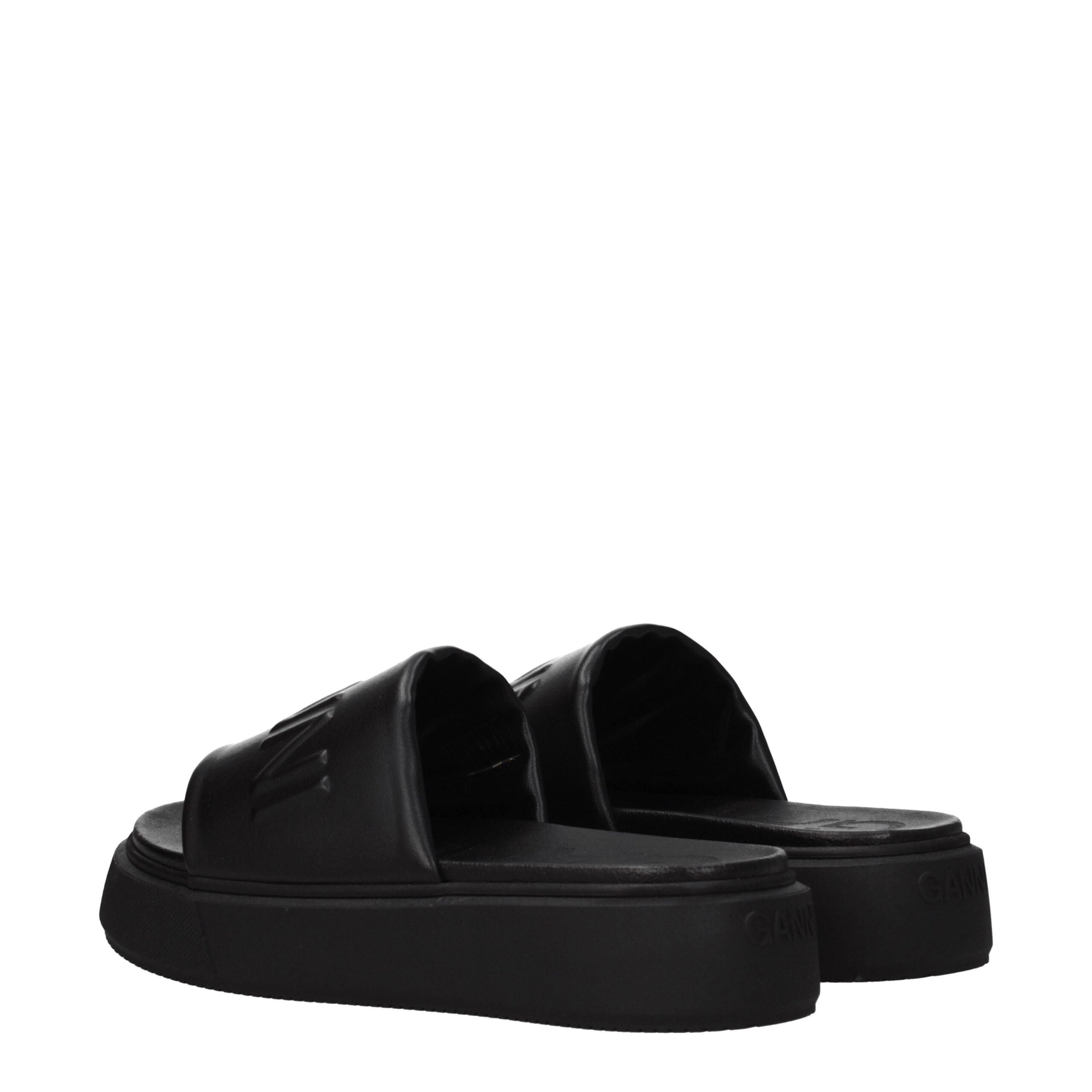 Ganni Black Polyethylene Slipper Ganni