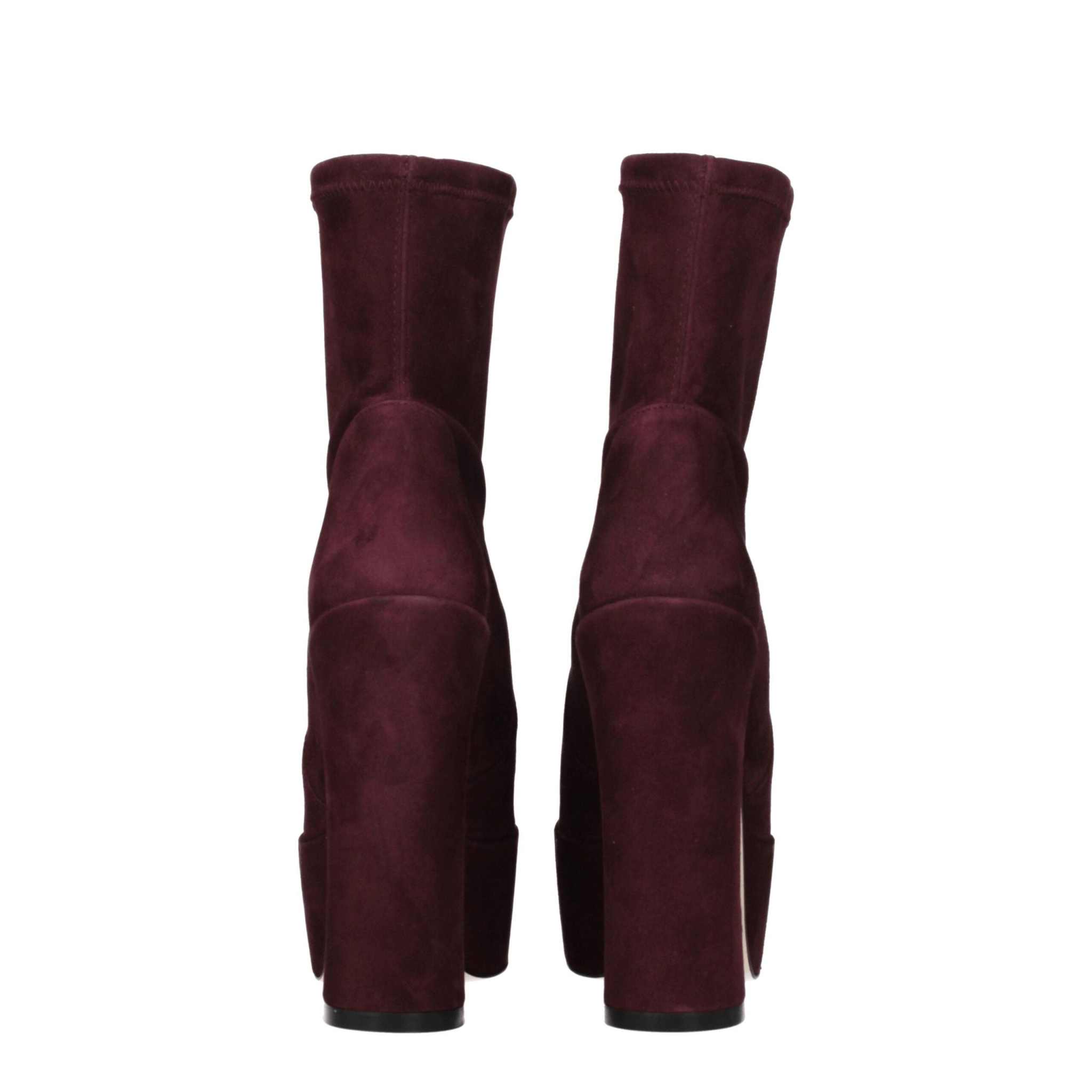 Botines de piel morada Stuart Weitzman