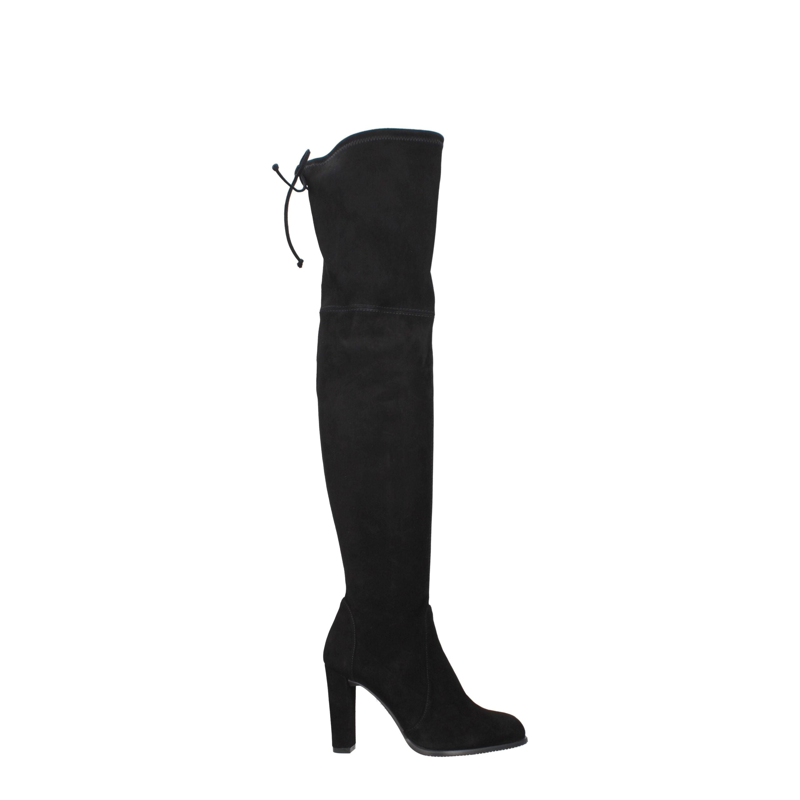 Botas altas de cuero negro Stuart Weitzman