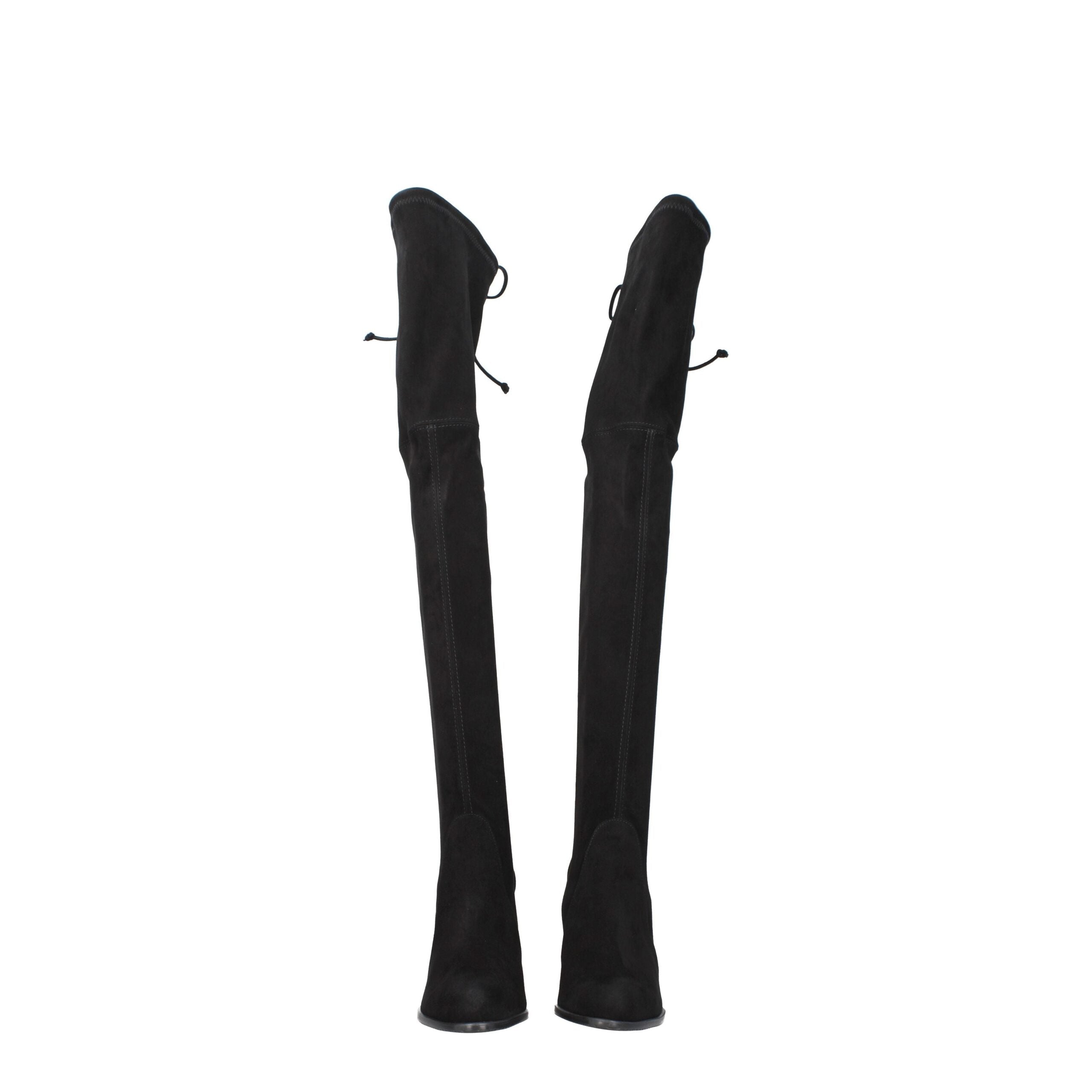 Botas altas de cuero negro Stuart Weitzman