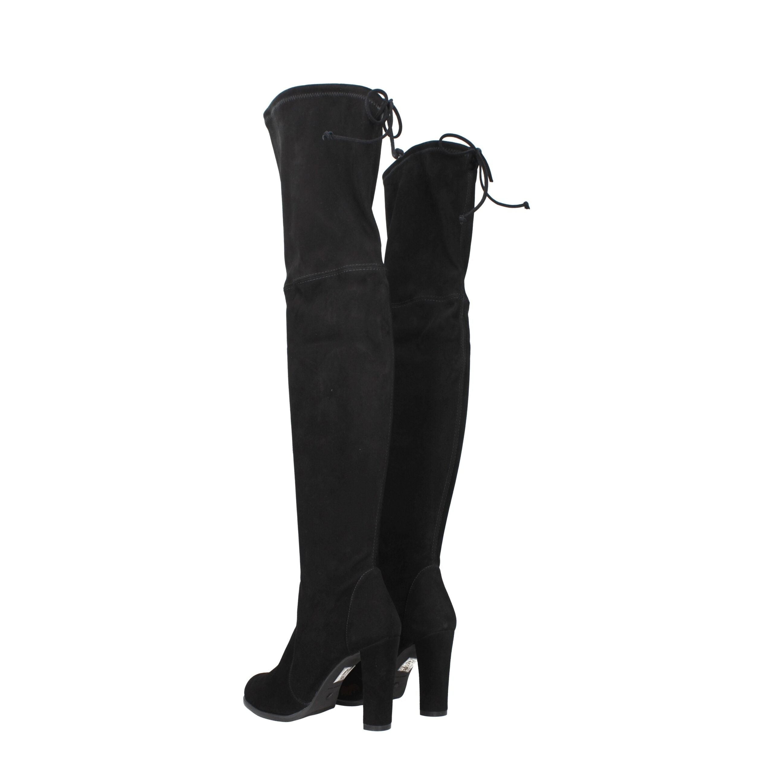 Botas altas de cuero negro Stuart Weitzman