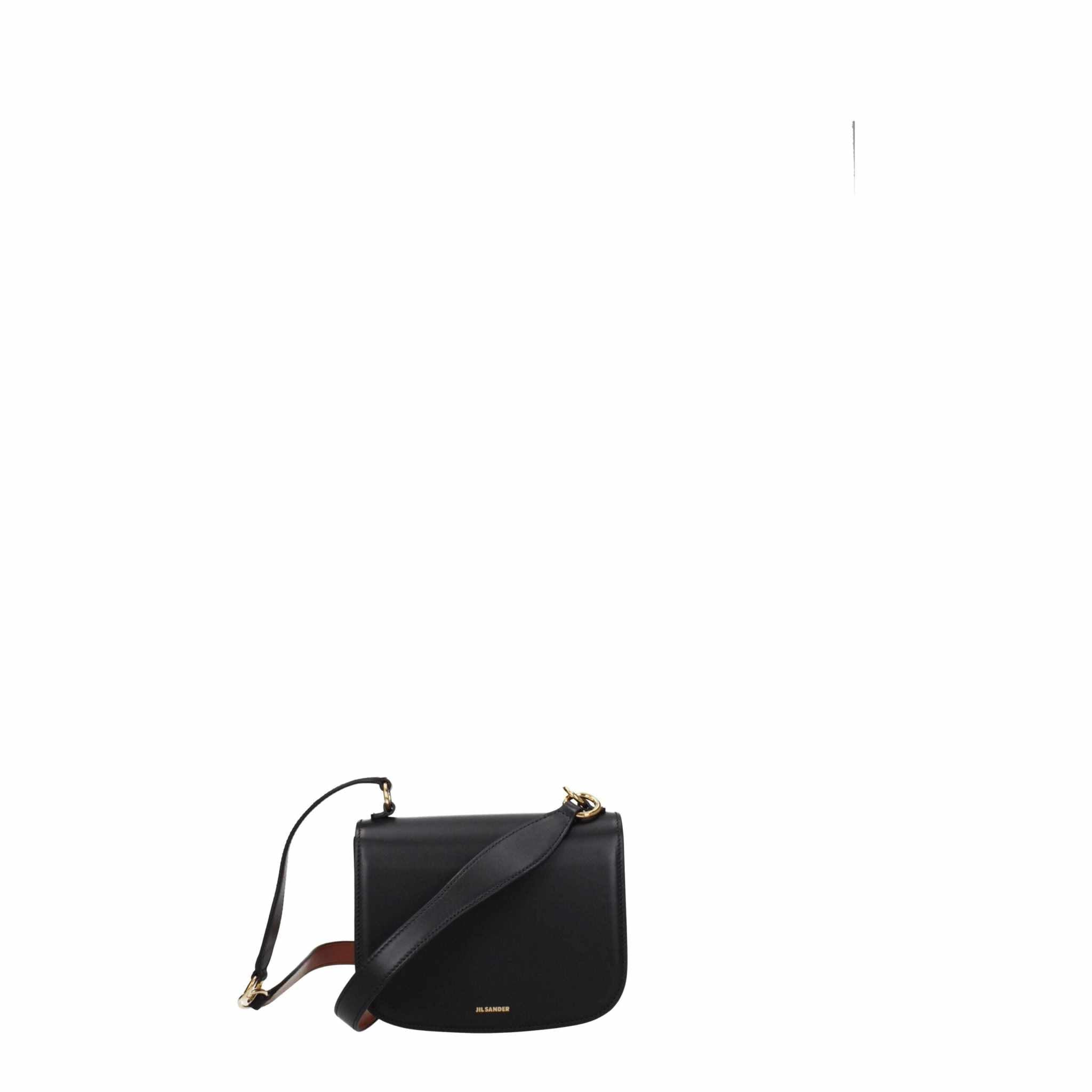 Bolsa de couro preta Jil Sander