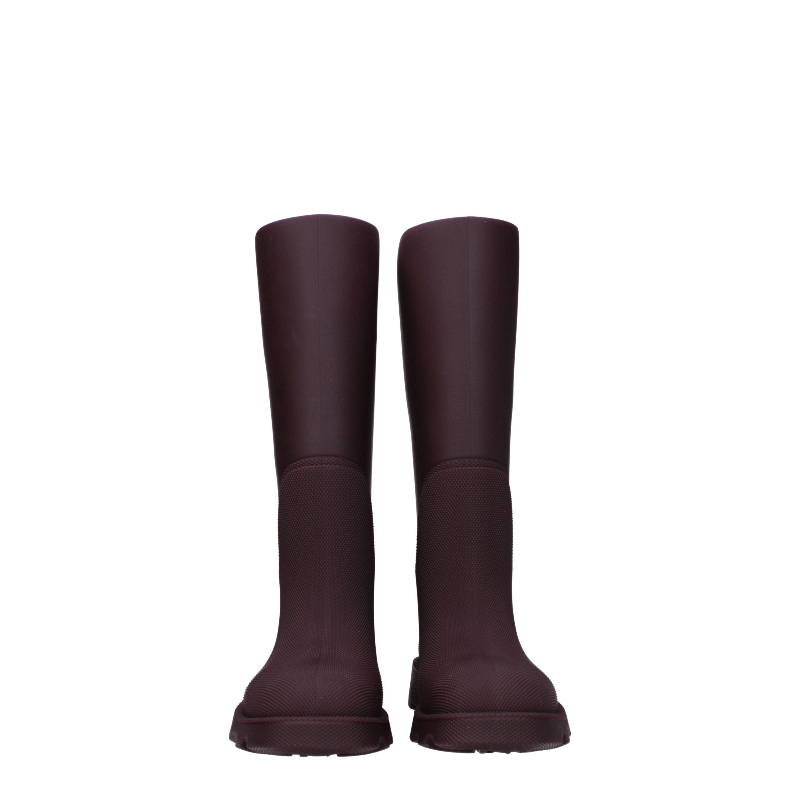 Burberry Red Cotton Boot Burberry