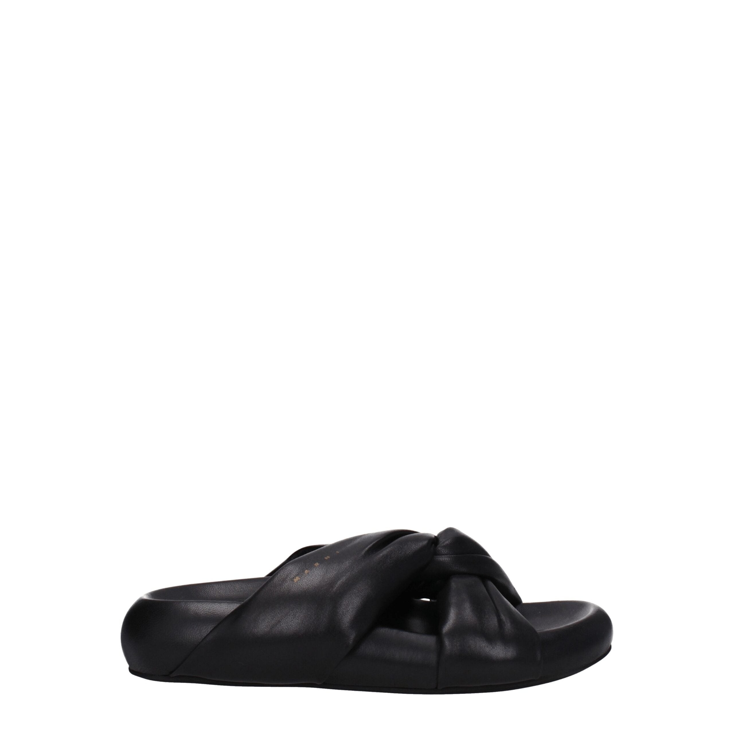 Marni Black Leather Slipper Marni