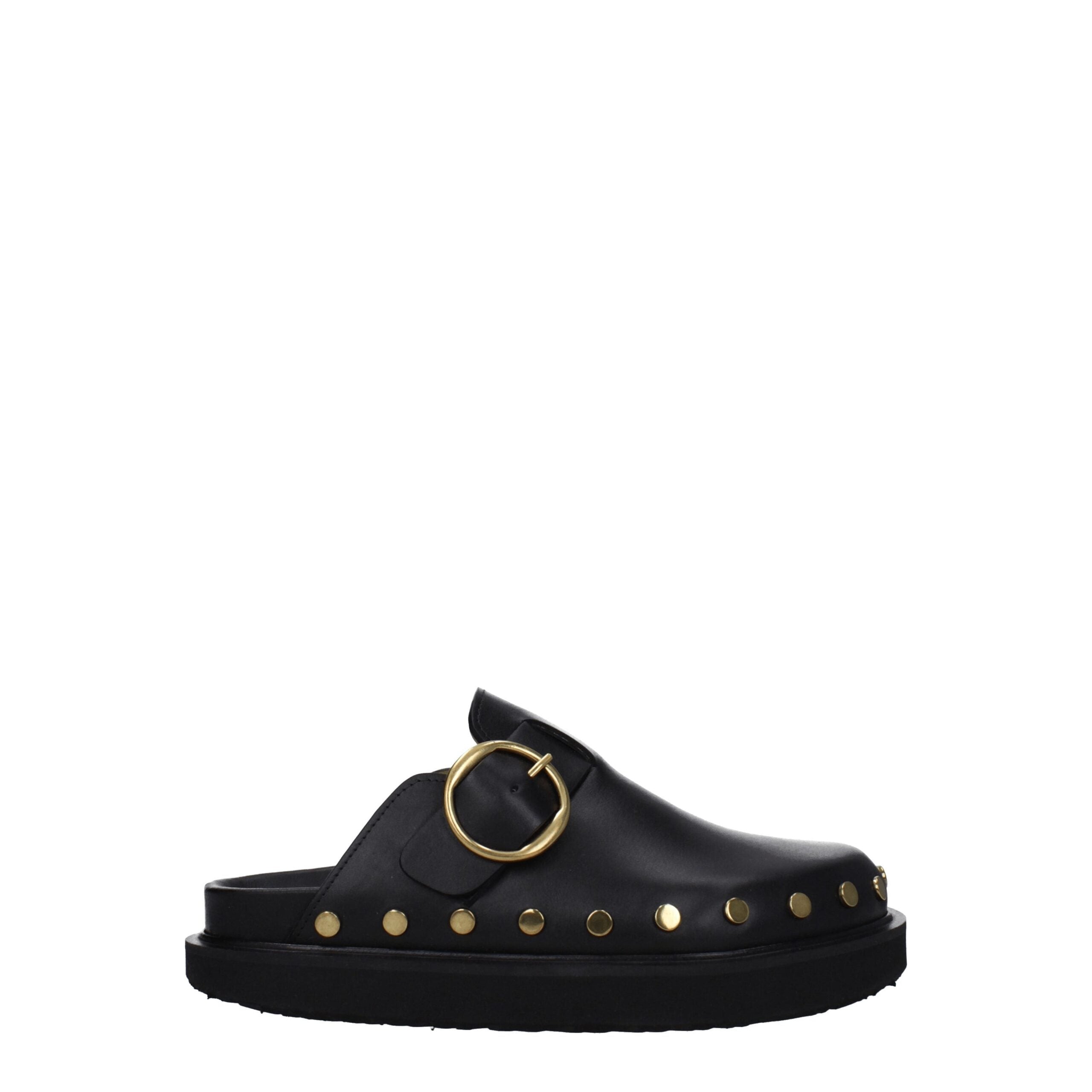 Isabel Marant Black Leather Slipper Isabel Marant