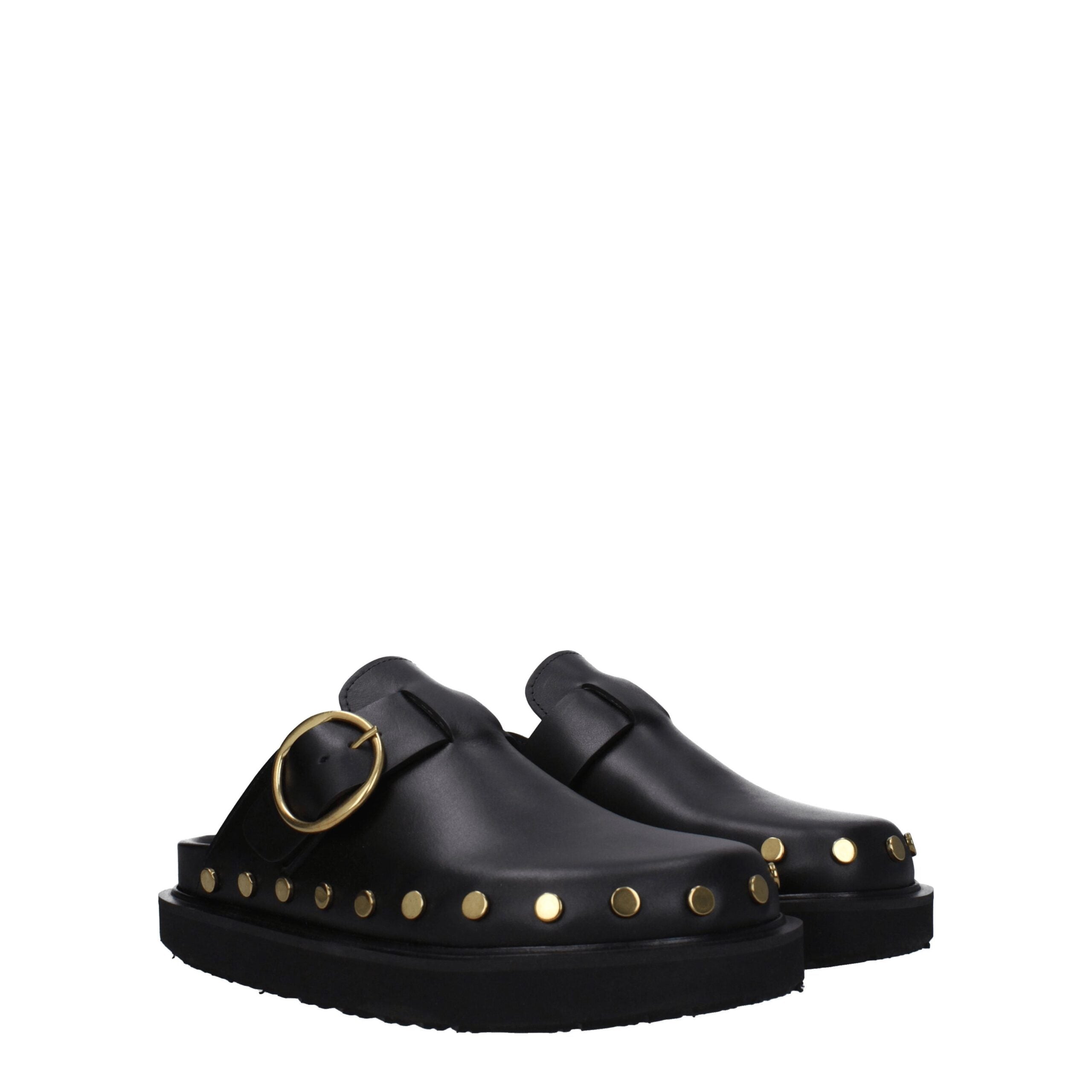 Isabel Marant Black Leather Slipper Isabel Marant