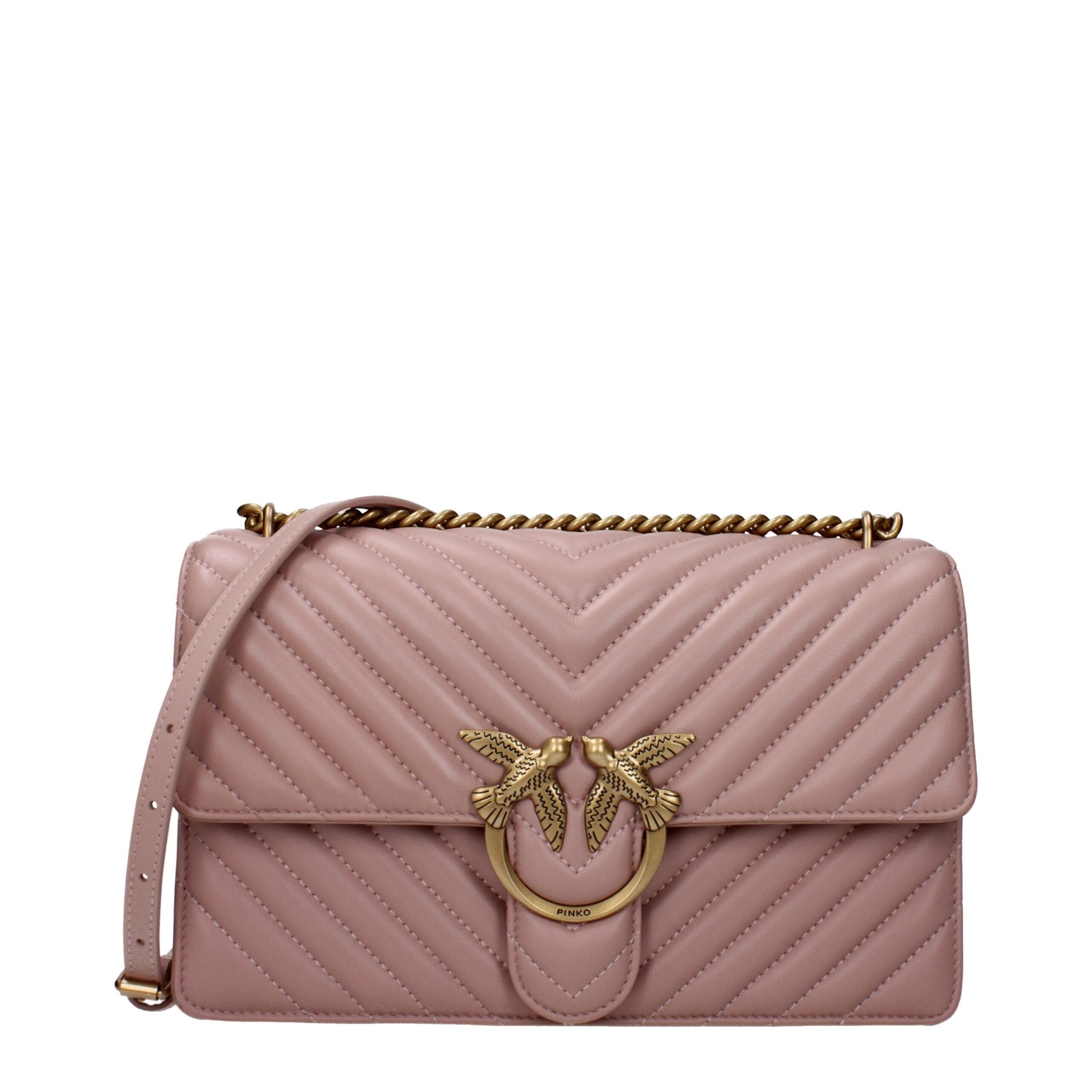PINKO Pink Leather Crossbody Bag PINKO