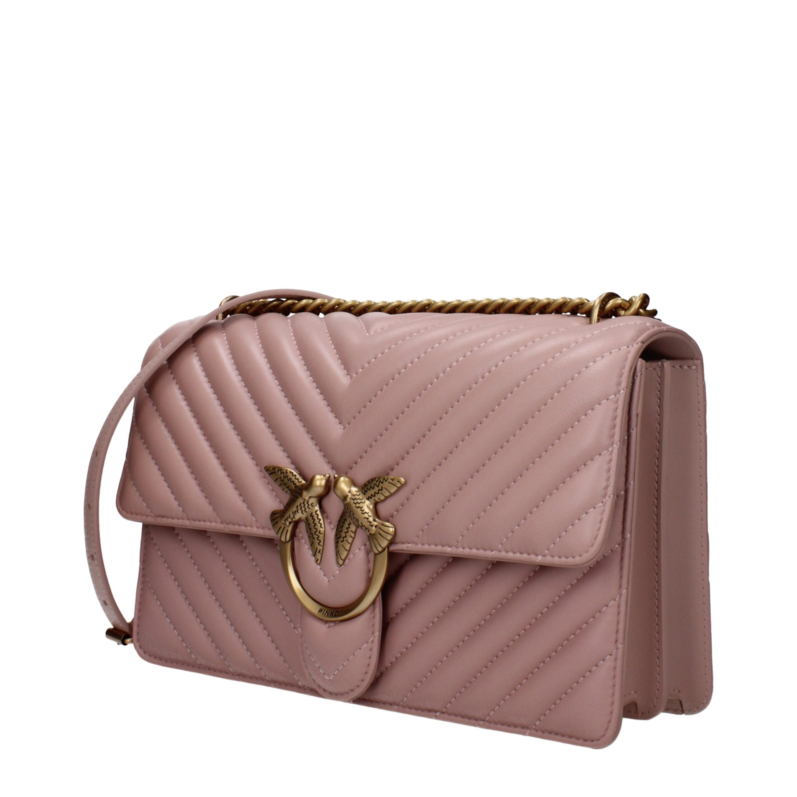 PINKO Pink Leather Crossbody Bag PINKO