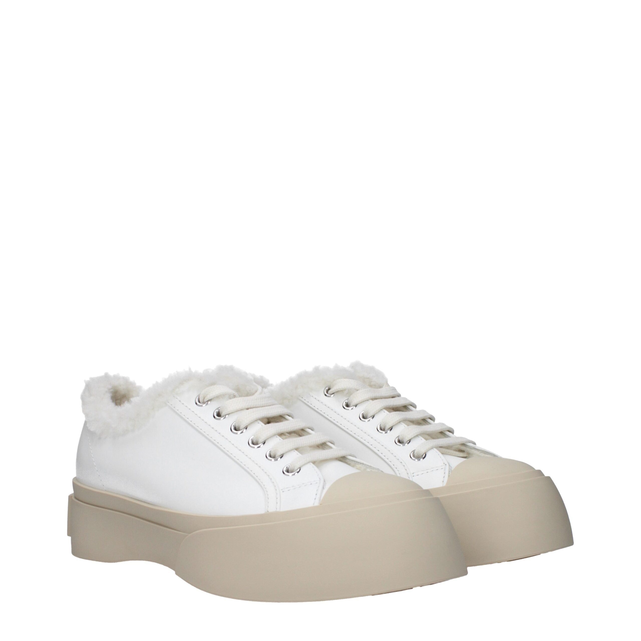 Marni White Leather Sneakers Marni