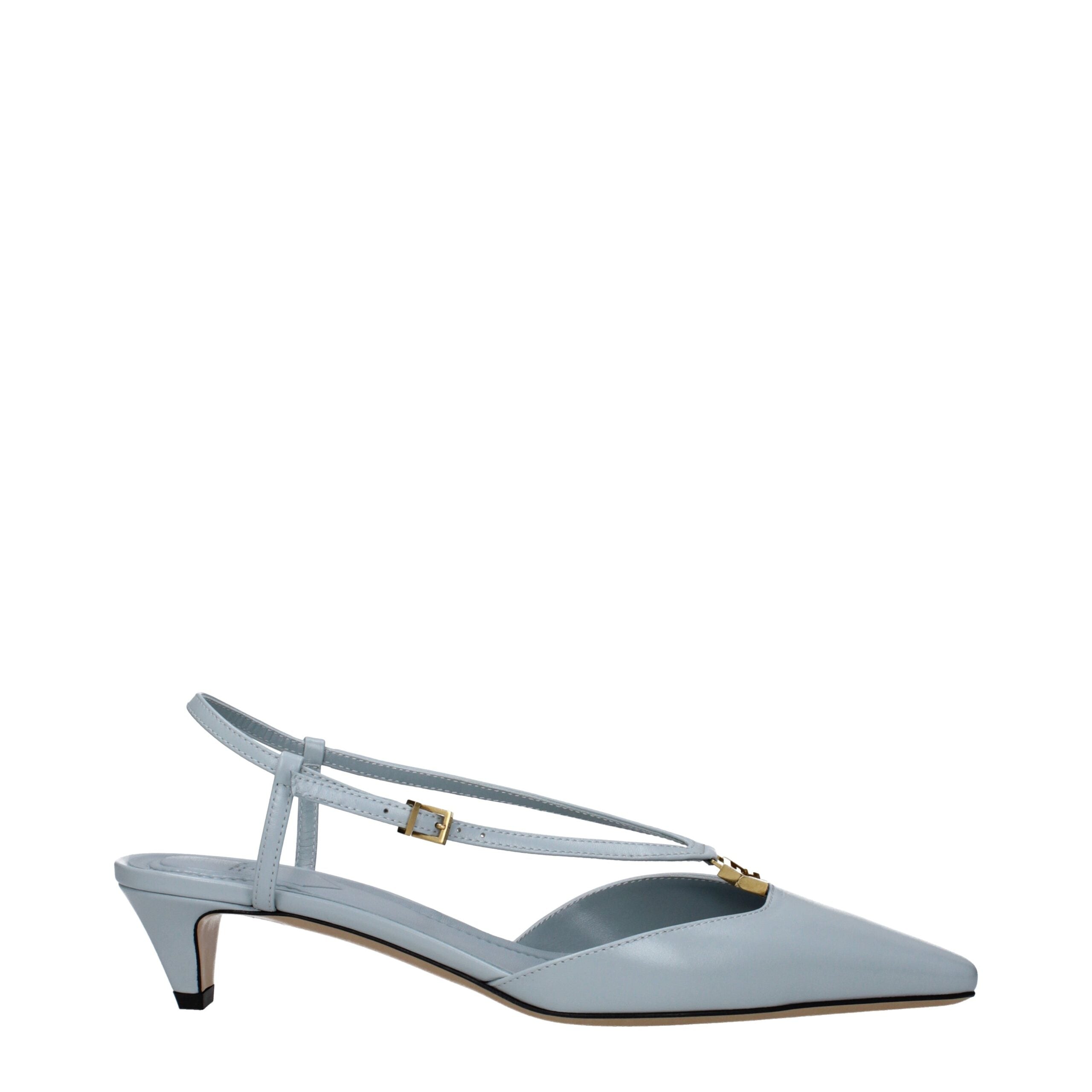 Fendi Light Blue Leather Sandal - MaraFormigone